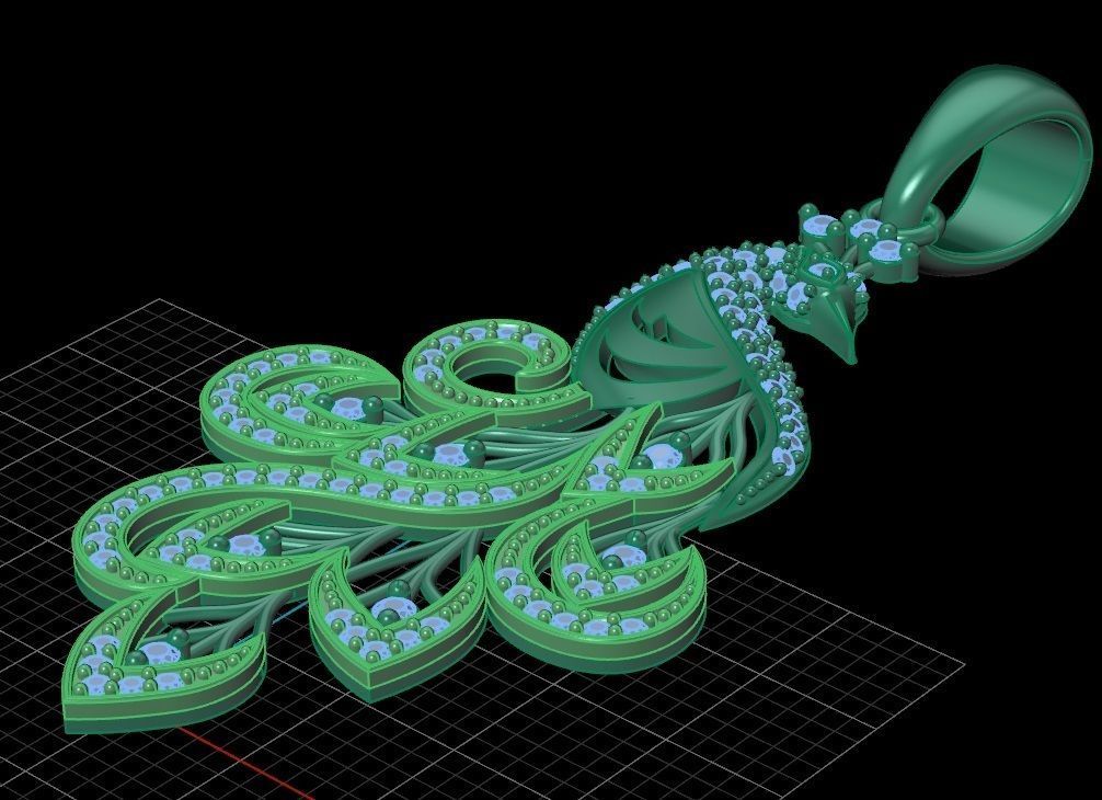 Firebird pendant phoenix phenix  3D print model_6