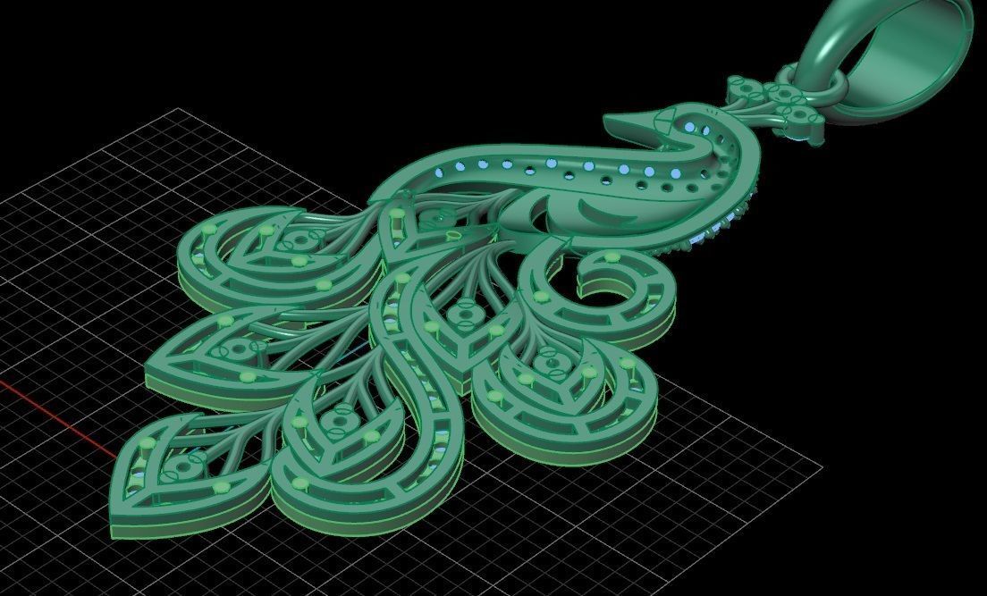 Firebird pendant phoenix phenix  3D print model_7