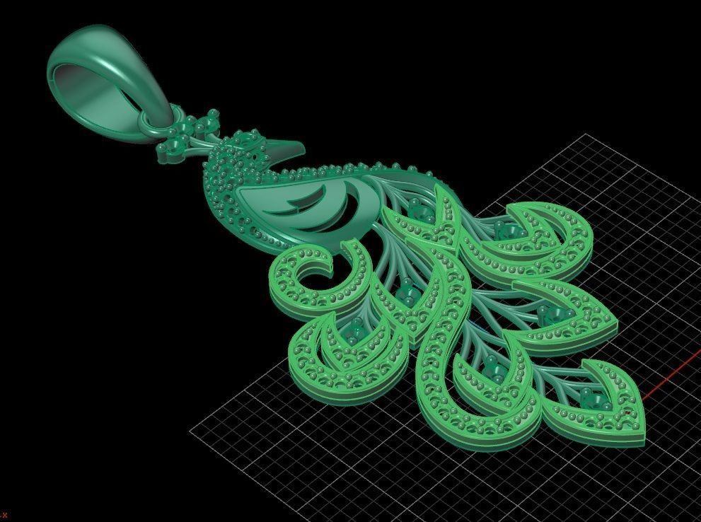 Firebird pendant phoenix phenix  3D print model_8