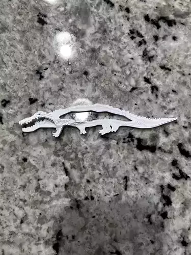 Moving Head Crocodile Bookmark 3D print model