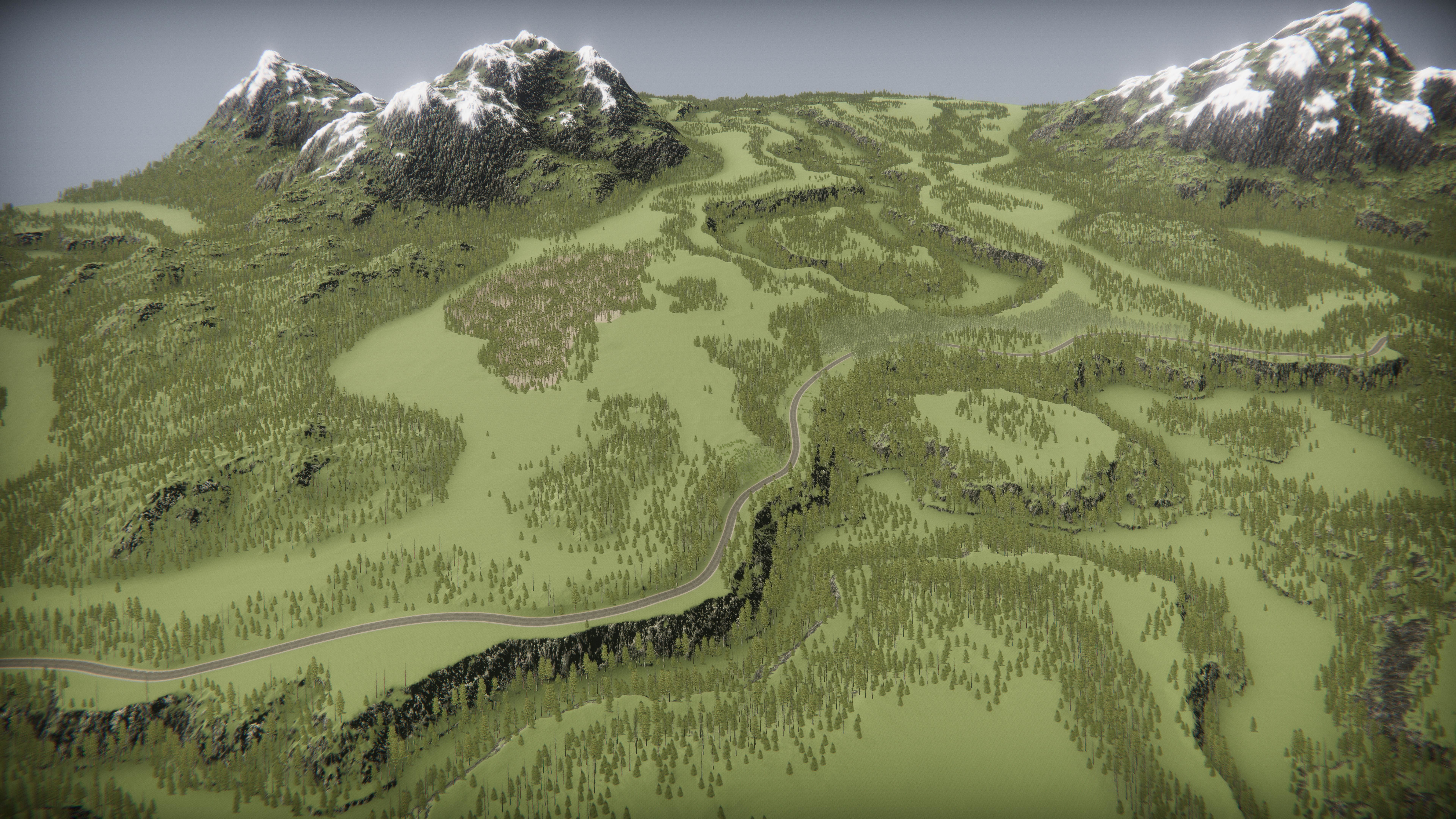 Mountains Coniferous Forests - Environment Low-poly 3D model_25