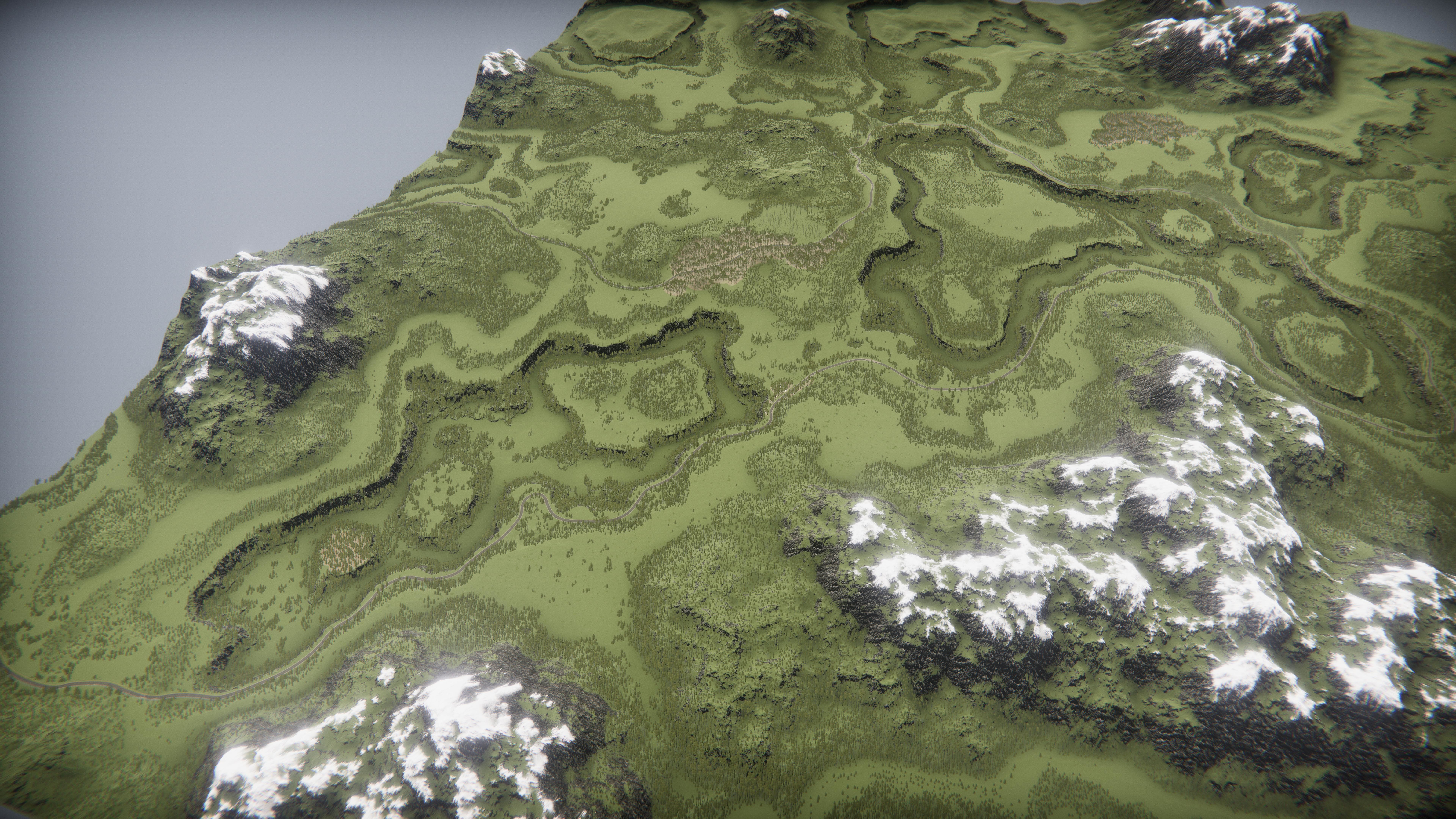 Mountains Coniferous Forests - Environment Low-poly 3D model_28