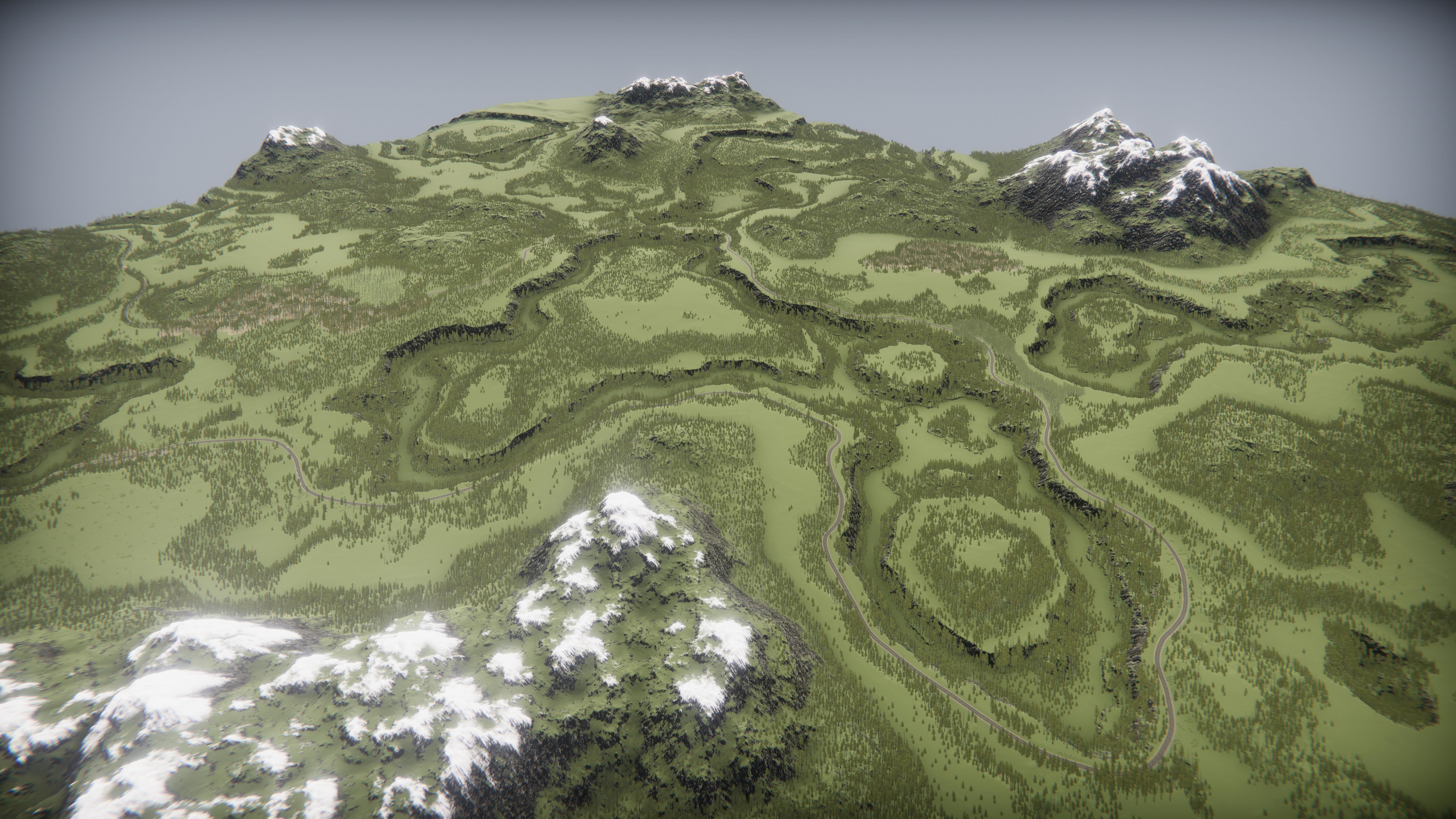 Mountains Coniferous Forests - Environment Low-poly 3D model_26