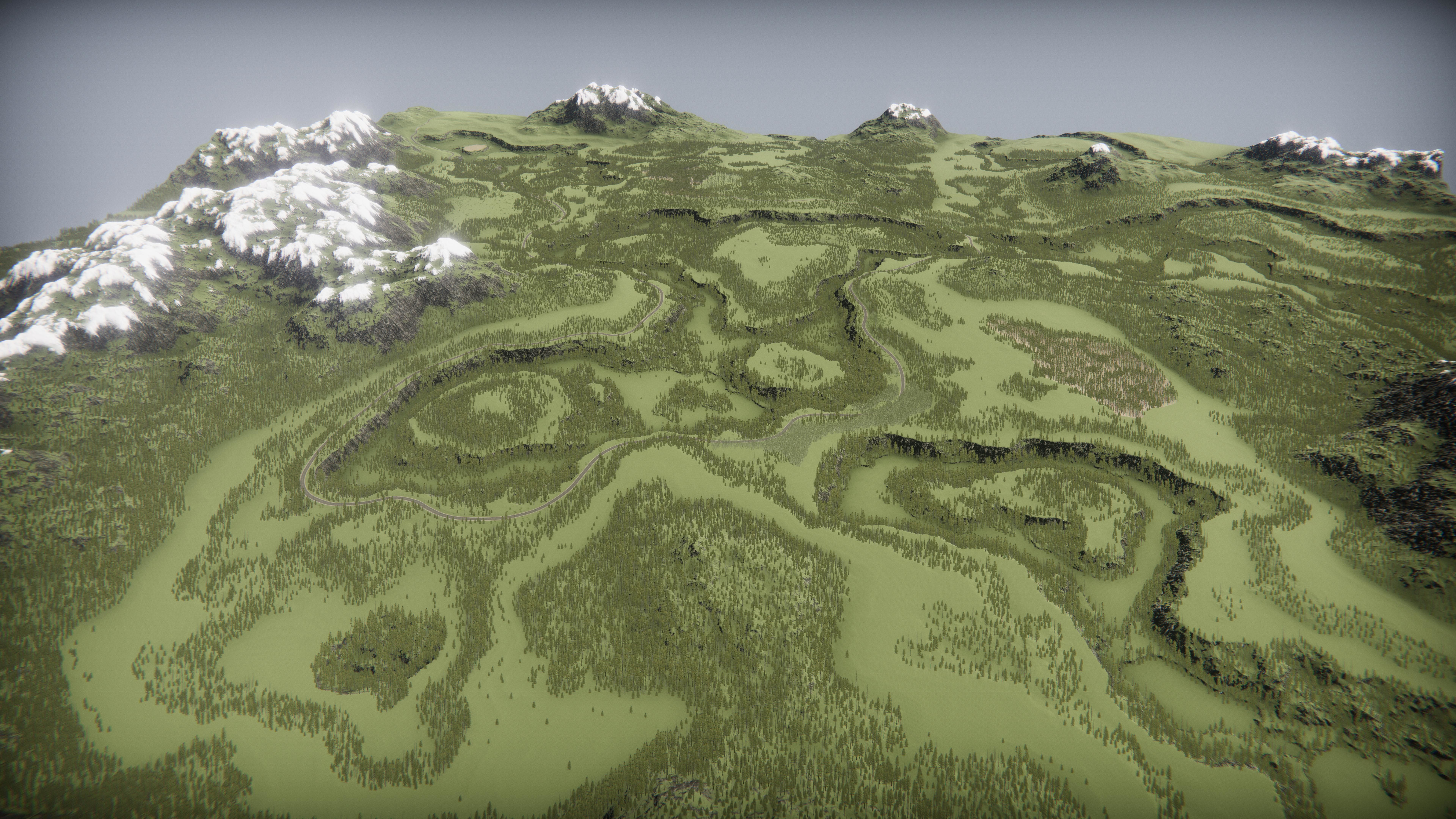 Mountains Coniferous Forests - Environment Low-poly 3D model_29