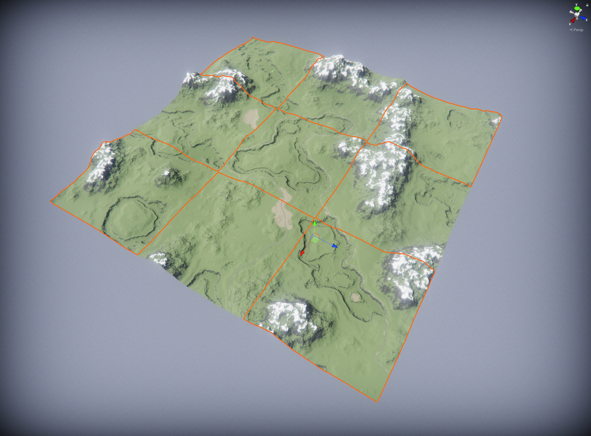 Mountains Coniferous Forests - Environment Low-poly 3D model_30