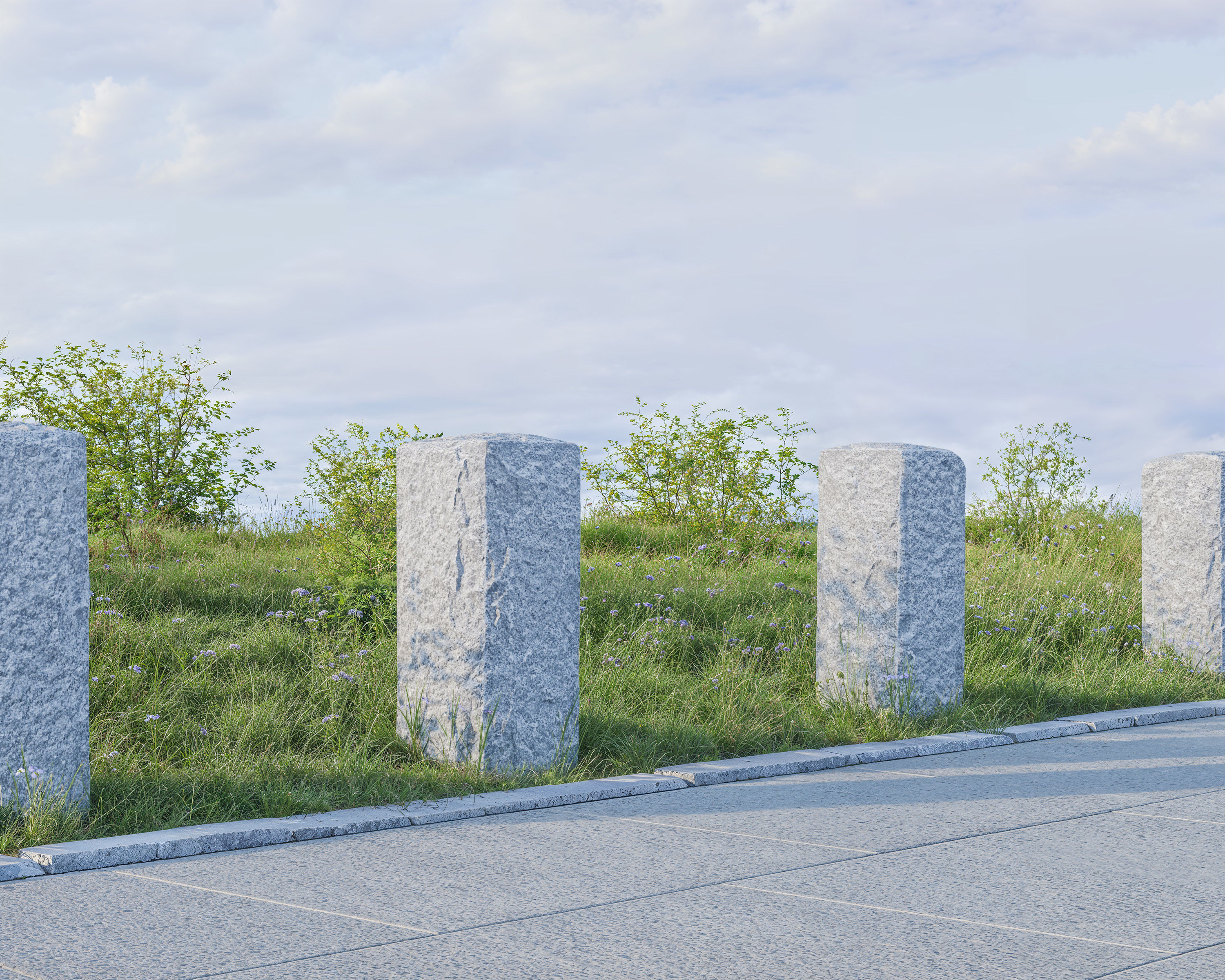 Granite Stone Bollard Photoscan 3D model_2