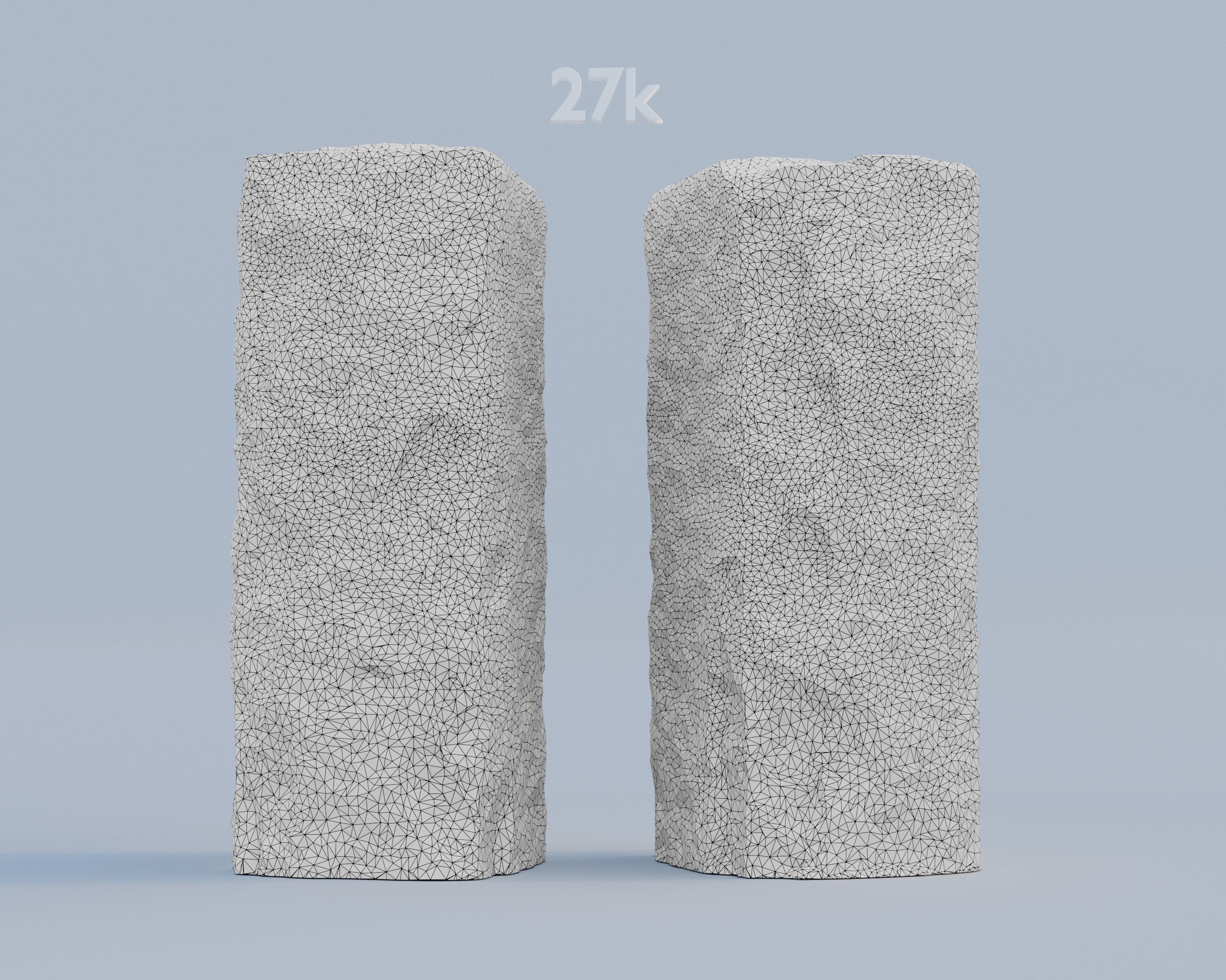 Granite Stone Bollard Photoscan 3D model_5