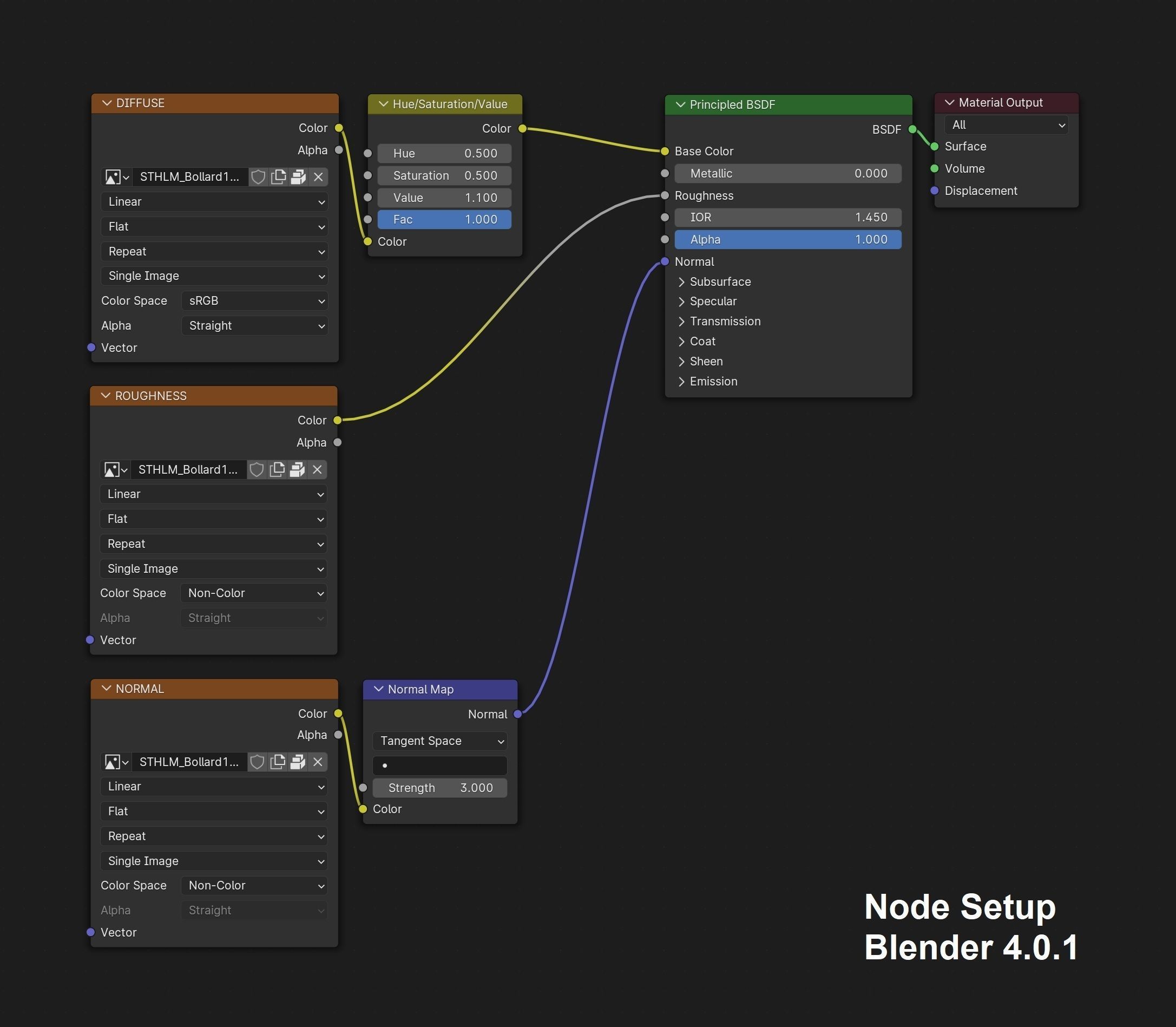 Granite Stone Bollard Photoscan 3D model_10