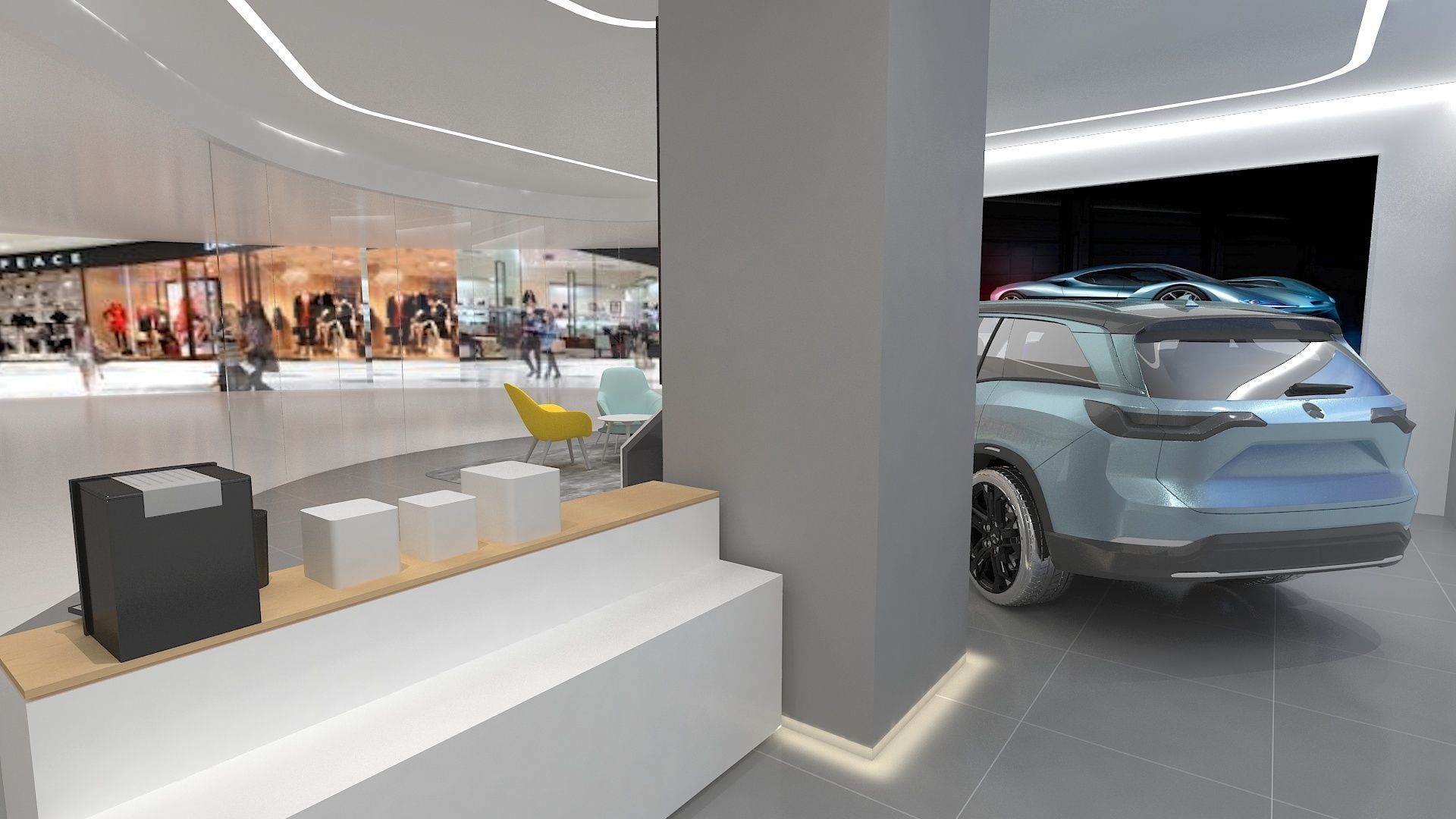 NIO Auto Mall Exhibition Hall 3D model_10