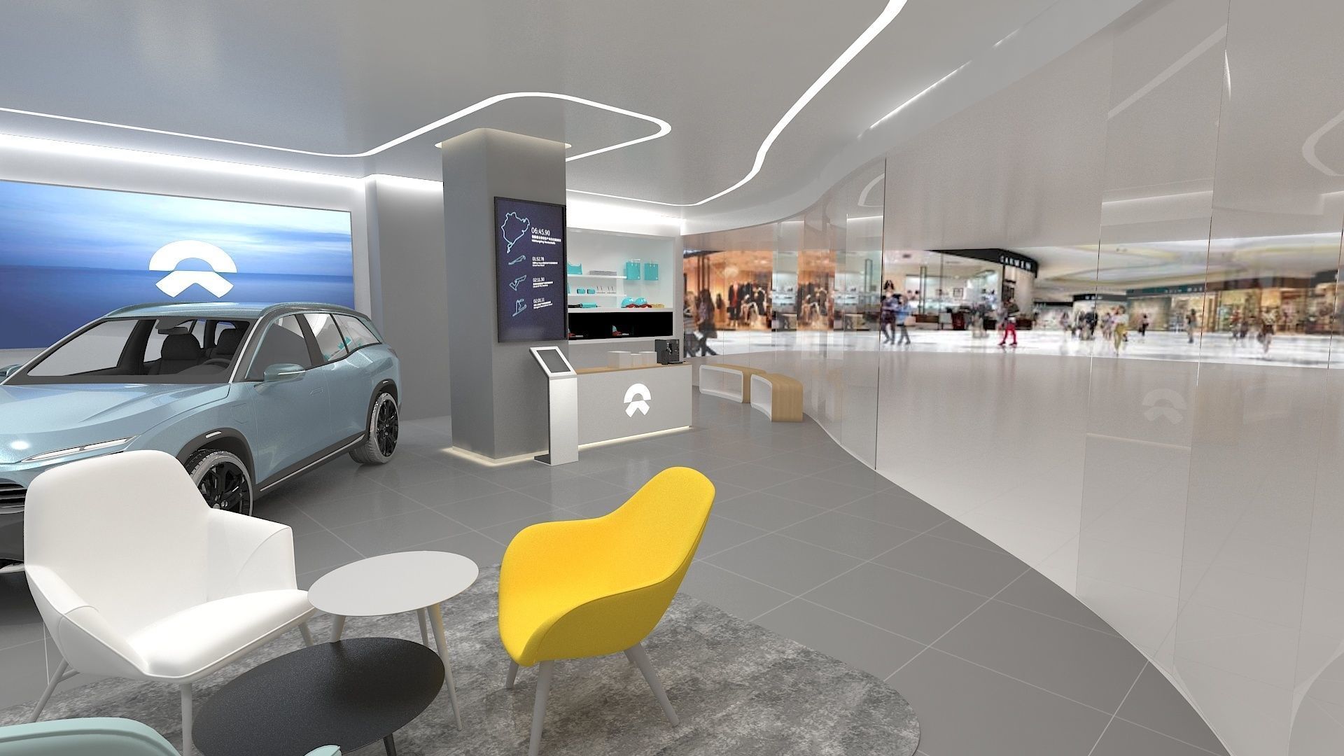 NIO Auto Mall Exhibition Hall 3D model_8