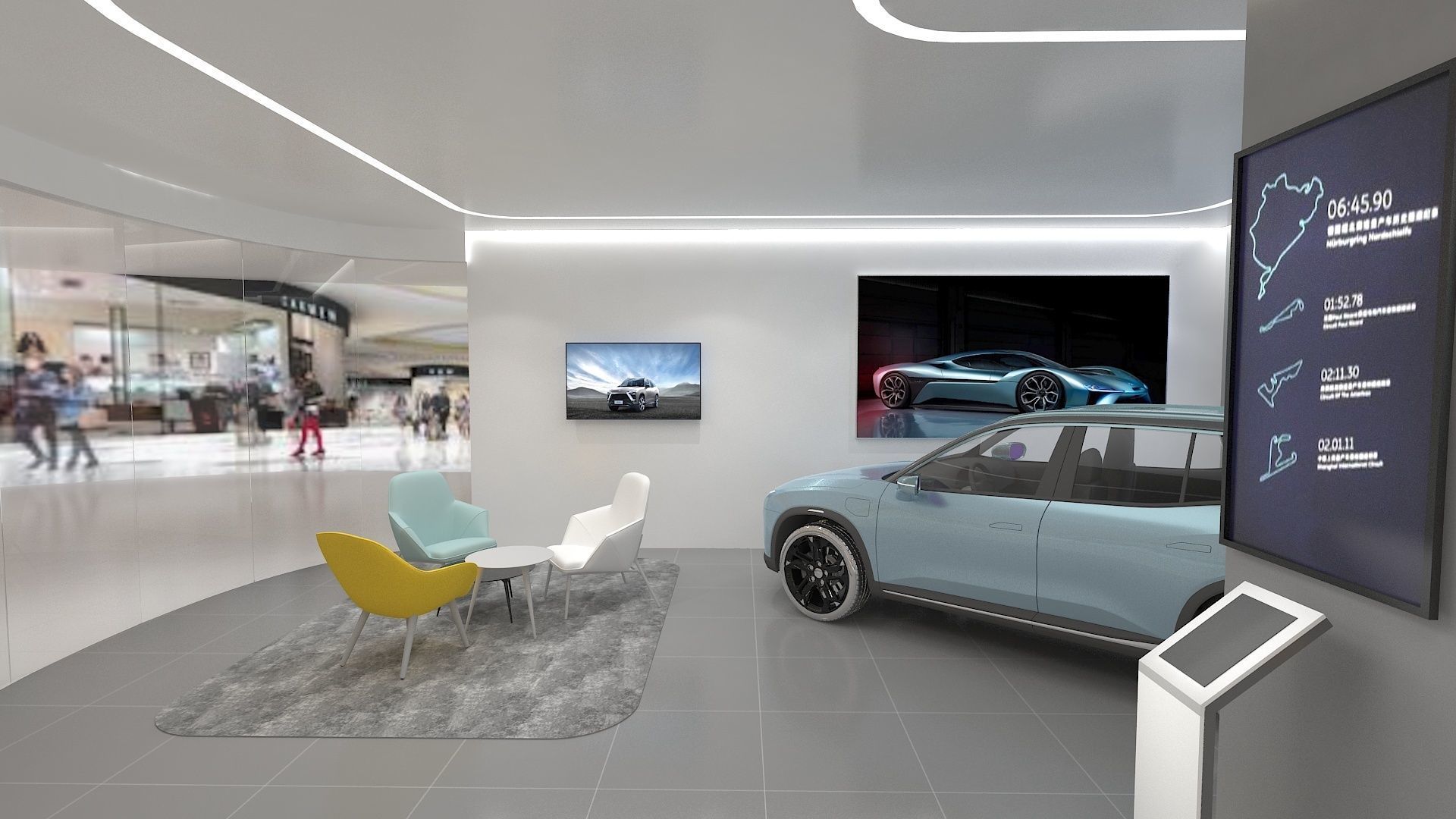 NIO Auto Mall Exhibition Hall 3D model_6