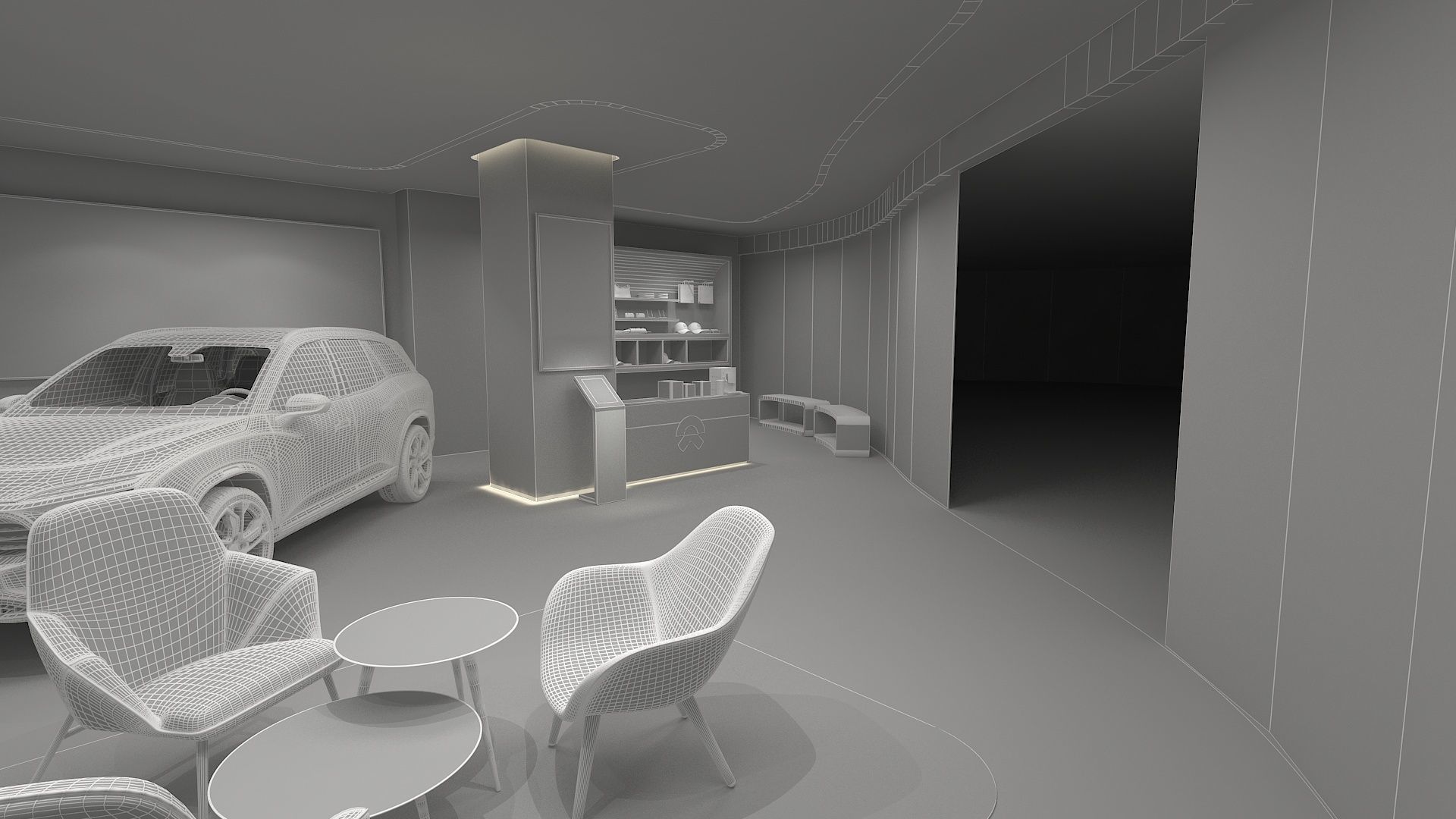 NIO Auto Mall Exhibition Hall 3D model_15