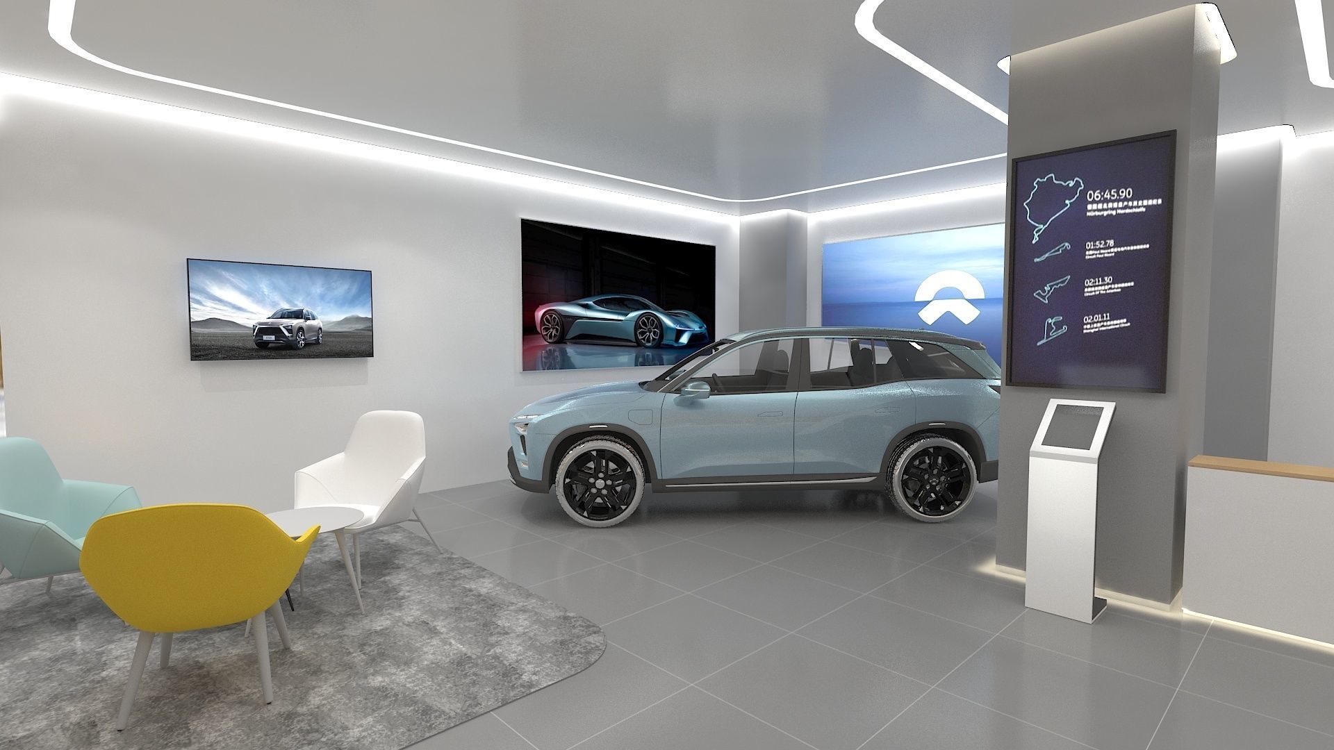 NIO Auto Mall Exhibition Hall 3D model_2