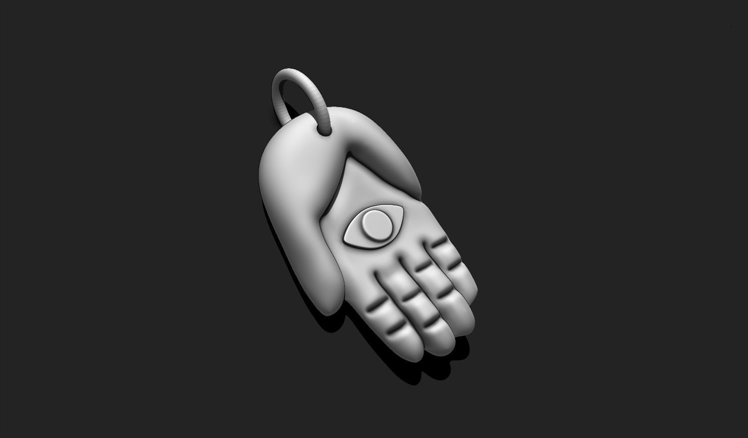 Greek Evil Pendant Keychain - 3D STL File for 3D Printing 3D print model_4