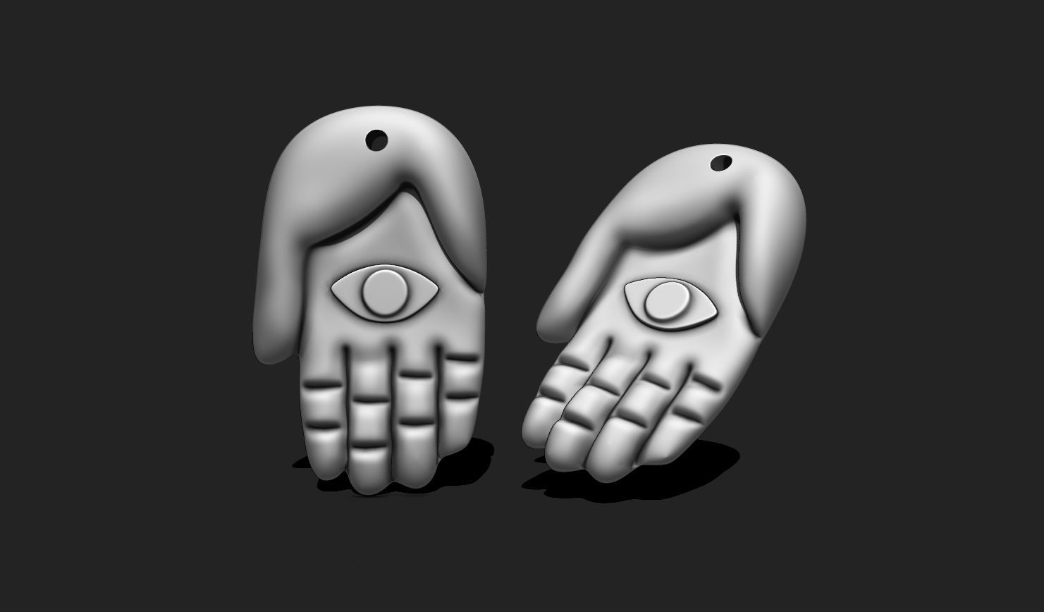 Greek Evil Pendant Keychain - 3D STL File for 3D Printing 3D print model_10