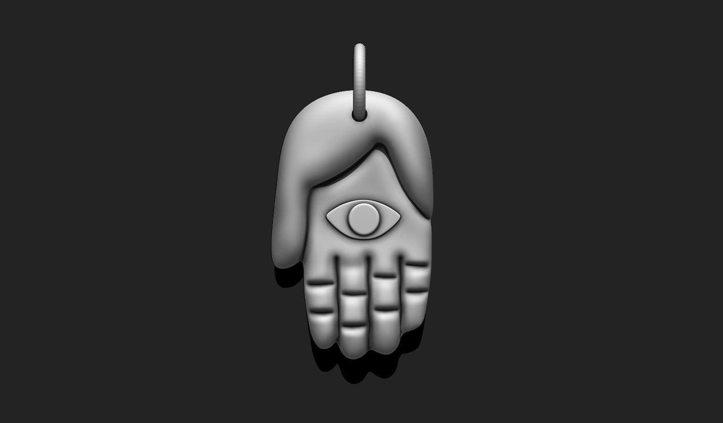 Greek Evil Pendant Keychain - 3D STL File for 3D Printing 3D print model_3