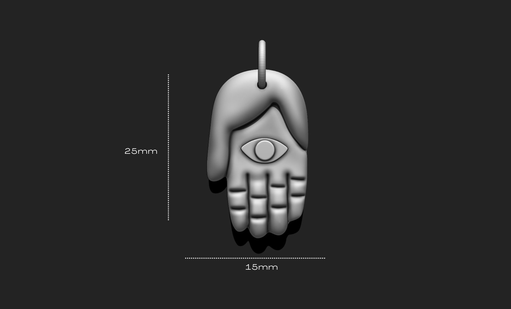 Greek Evil Pendant Keychain - 3D STL File for 3D Printing 3D print model_1