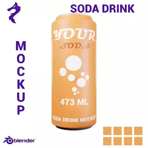 Soda Can 473ml 3d model