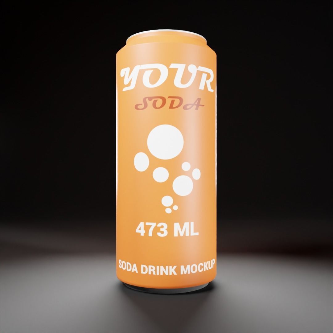 Soda Can 473ml 3d model 3D model_5