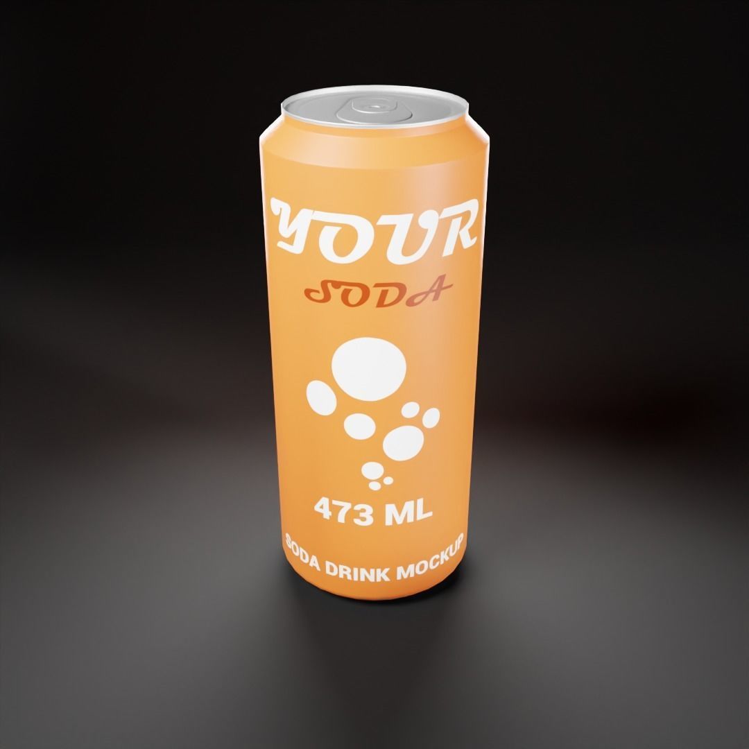 Soda Can 473ml 3d model 3D model_4