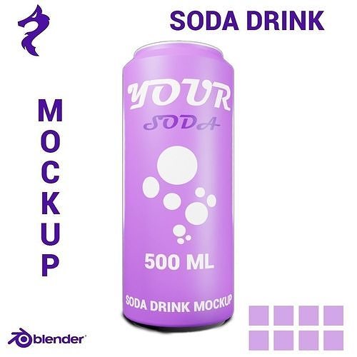 soda can 500ml 3d model 3D model