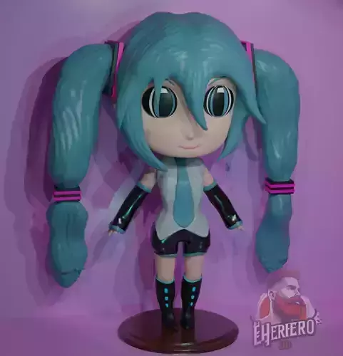 HATSUNE MIKU CHIBI KAWAII 3D print model