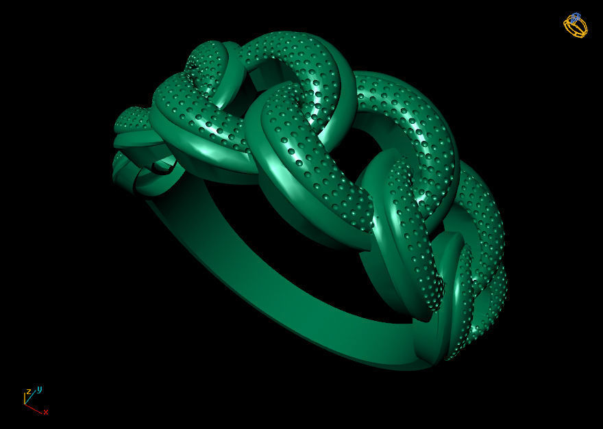 Chain RIng 3D print model_5