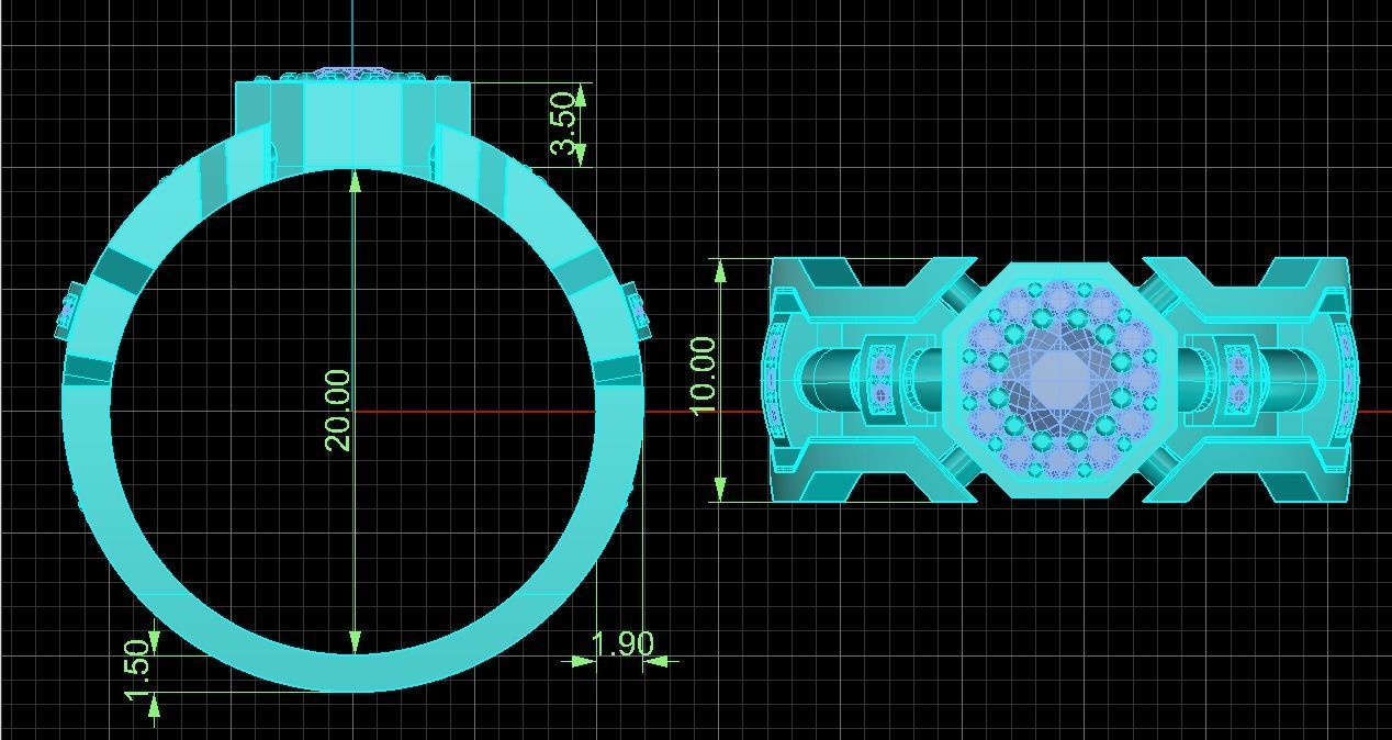 Ring G11 3D print model_3