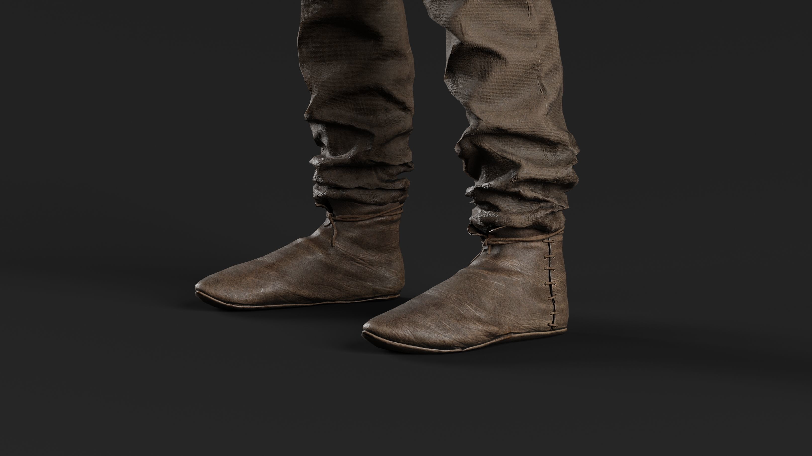 Medieval Peasant male 3D character model Low-poly 3D model_8