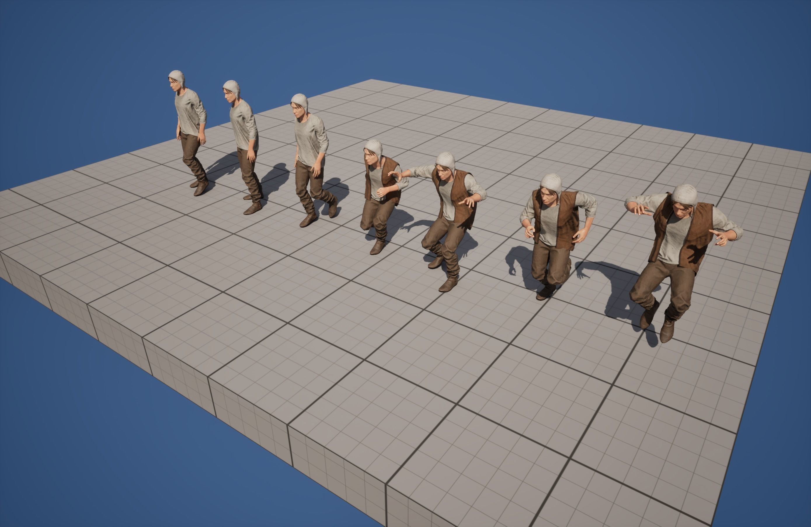 Medieval Peasant male 3D character model Low-poly 3D model_12