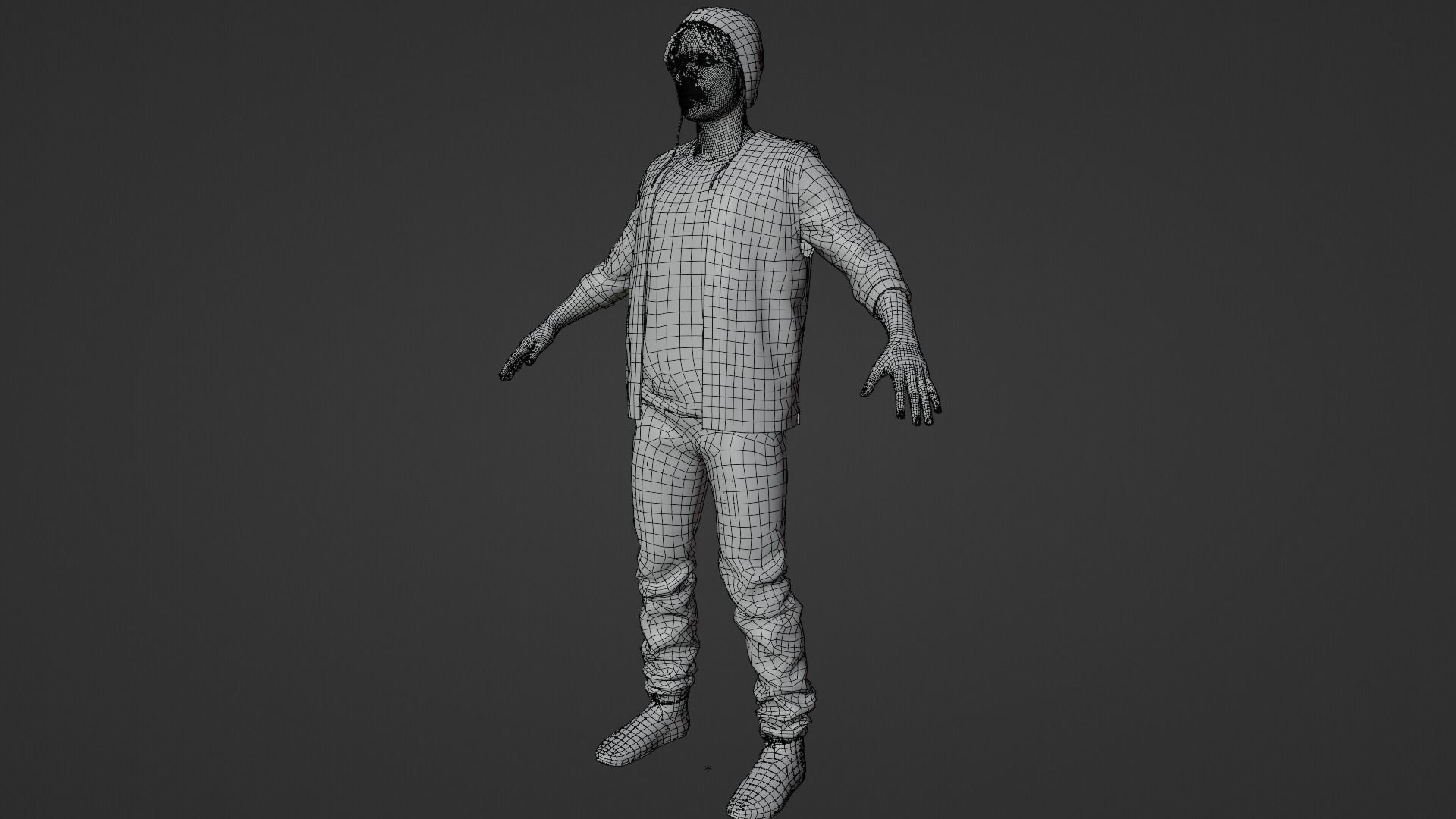 Medieval Peasant male 3D character model Low-poly 3D model_13