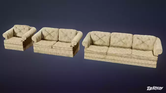 SUBURBS - Couch 21 - LOW POLY AND NANITE