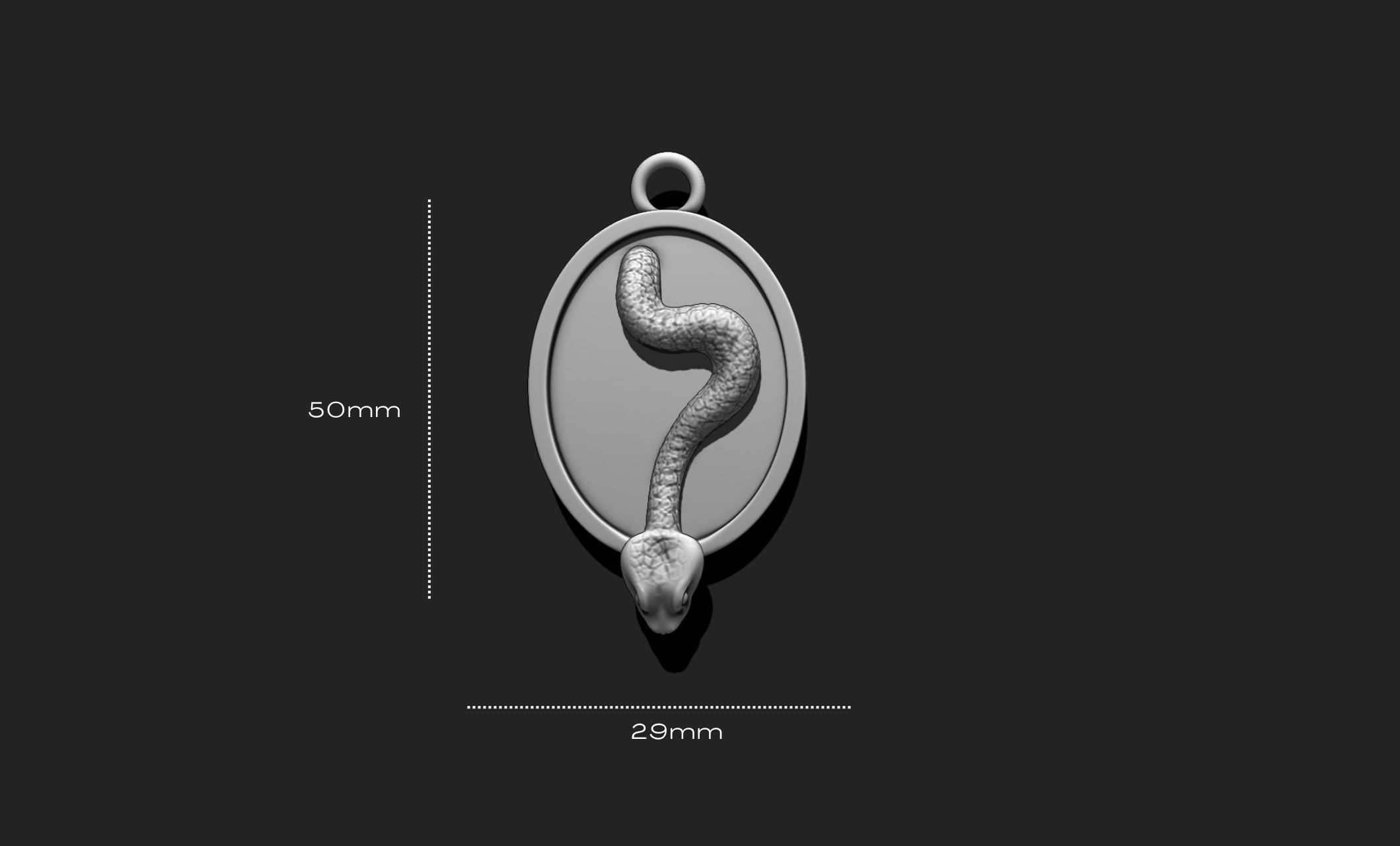Snake Pendant Keychain - 3D STL File for 3D Printing 3D print model_1