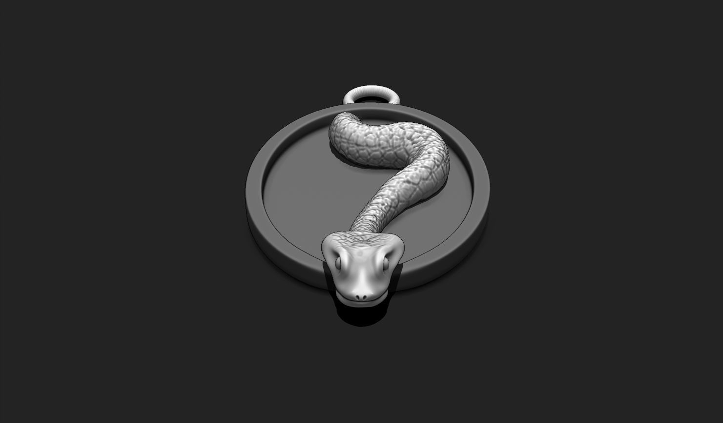 Snake Pendant Keychain - 3D STL File for 3D Printing 3D print model_4