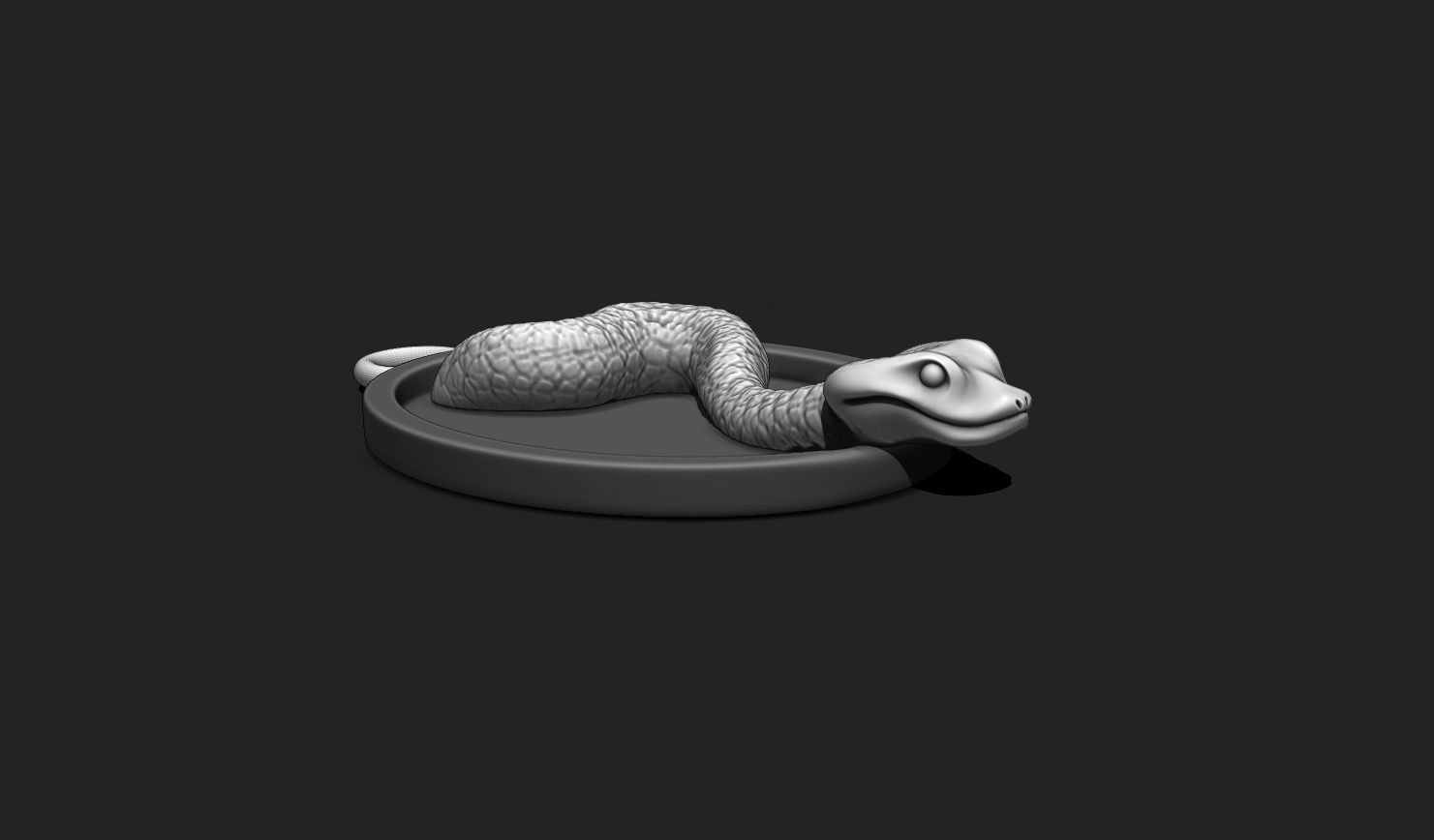 Snake Pendant Keychain - 3D STL File for 3D Printing 3D print model_5