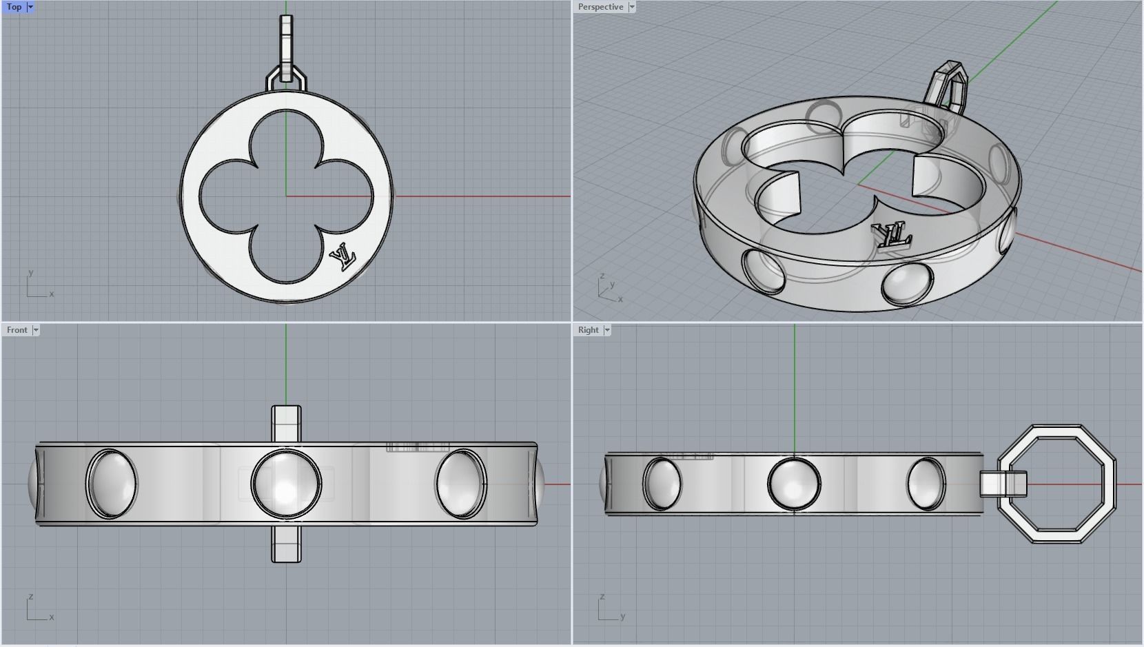 Louis Vuitton Pendant 3D print model_5