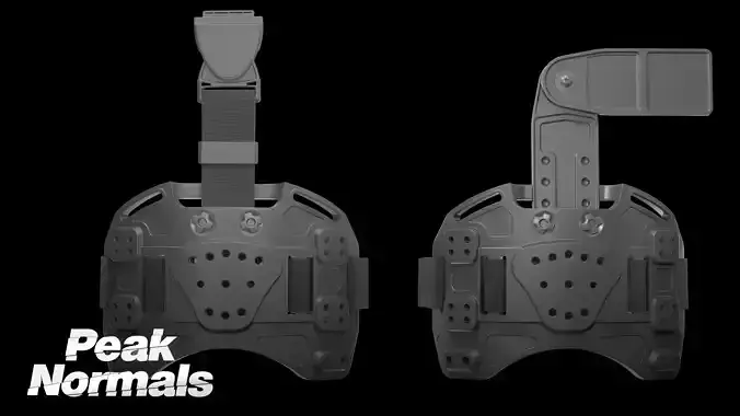 Plaque de cuisse Twist-2 MOLLE Radar 1957 - Leg Plate Low-poly 3D model