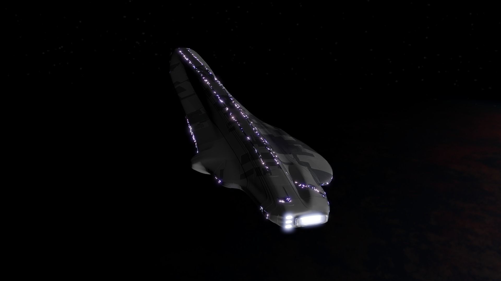 Carrier Spaceship 3D model_4
