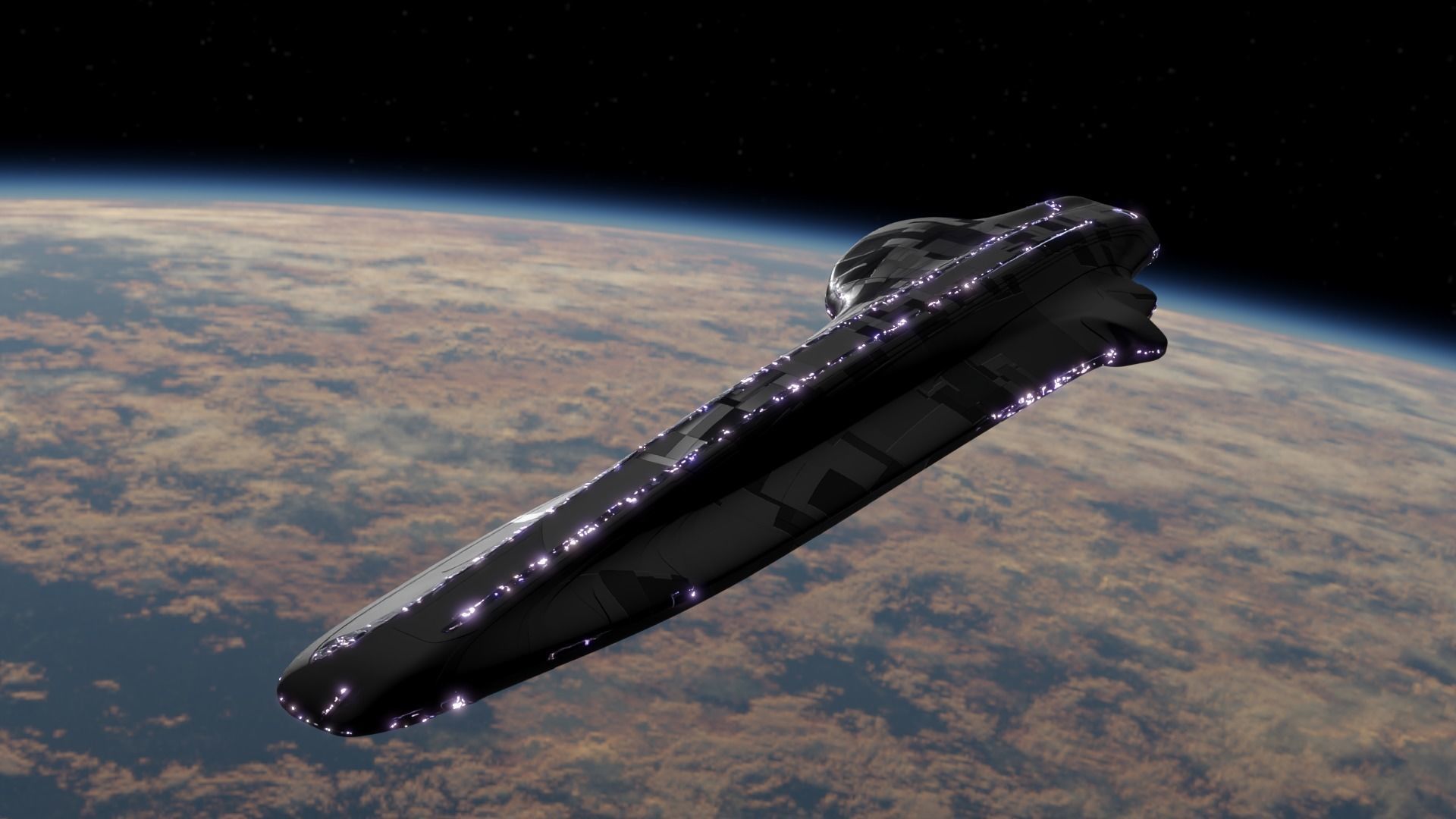 Carrier Spaceship 3D model_1