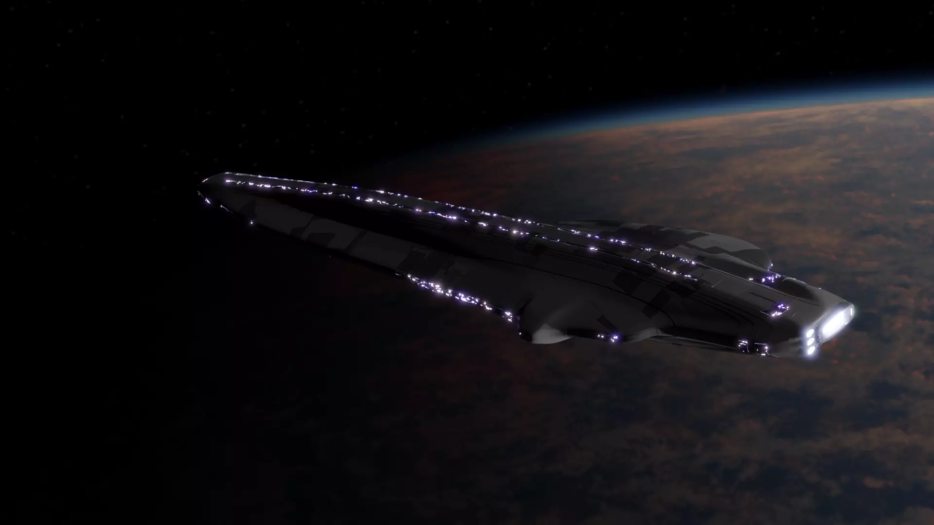 Carrier Spaceship 3D model_0