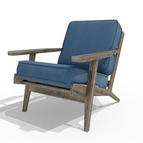 Lounge chair Low-poly 3D model