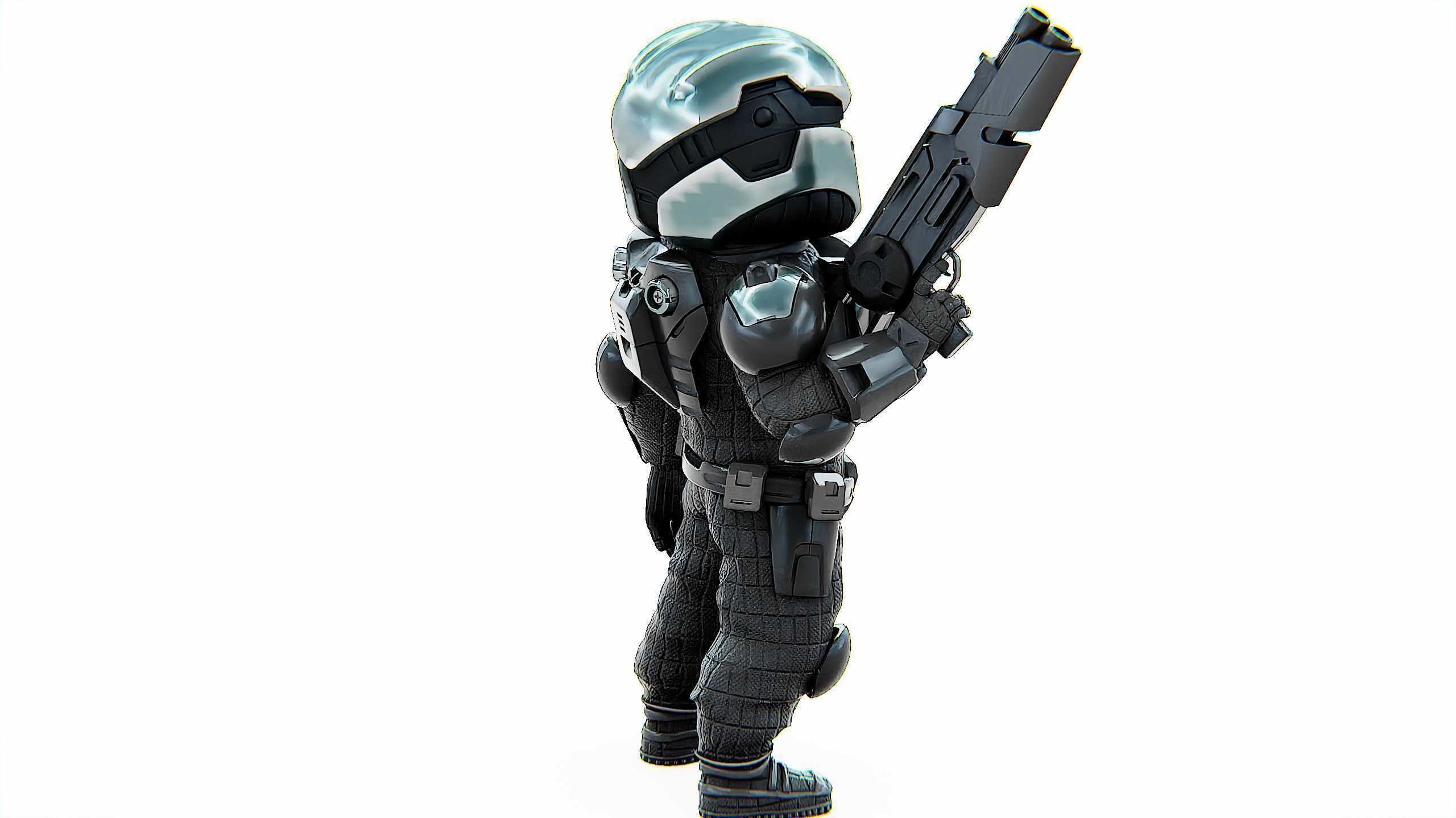 CYBER SOLDIER XC-700 Rigged for Unreal Engine - Unity - MIXAMO 3D model_8