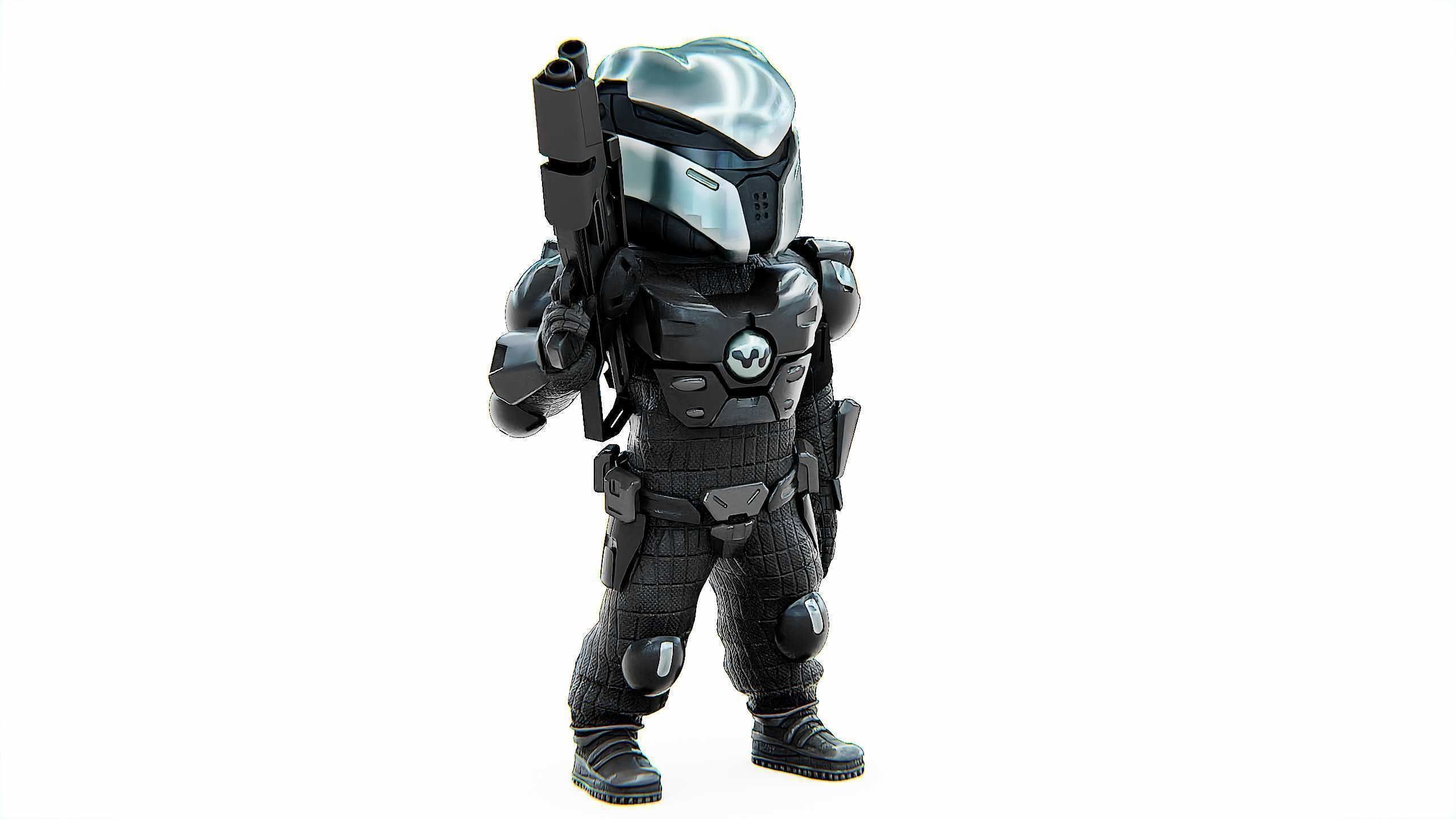 CYBER SOLDIER XC-700 Rigged for Unreal Engine - Unity - MIXAMO 3D model_3