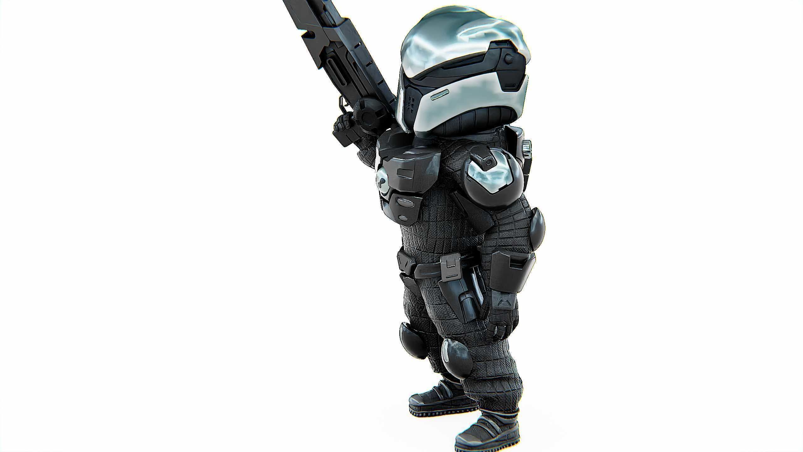 CYBER SOLDIER XC-700 Rigged for Unreal Engine - Unity - MIXAMO 3D model_18