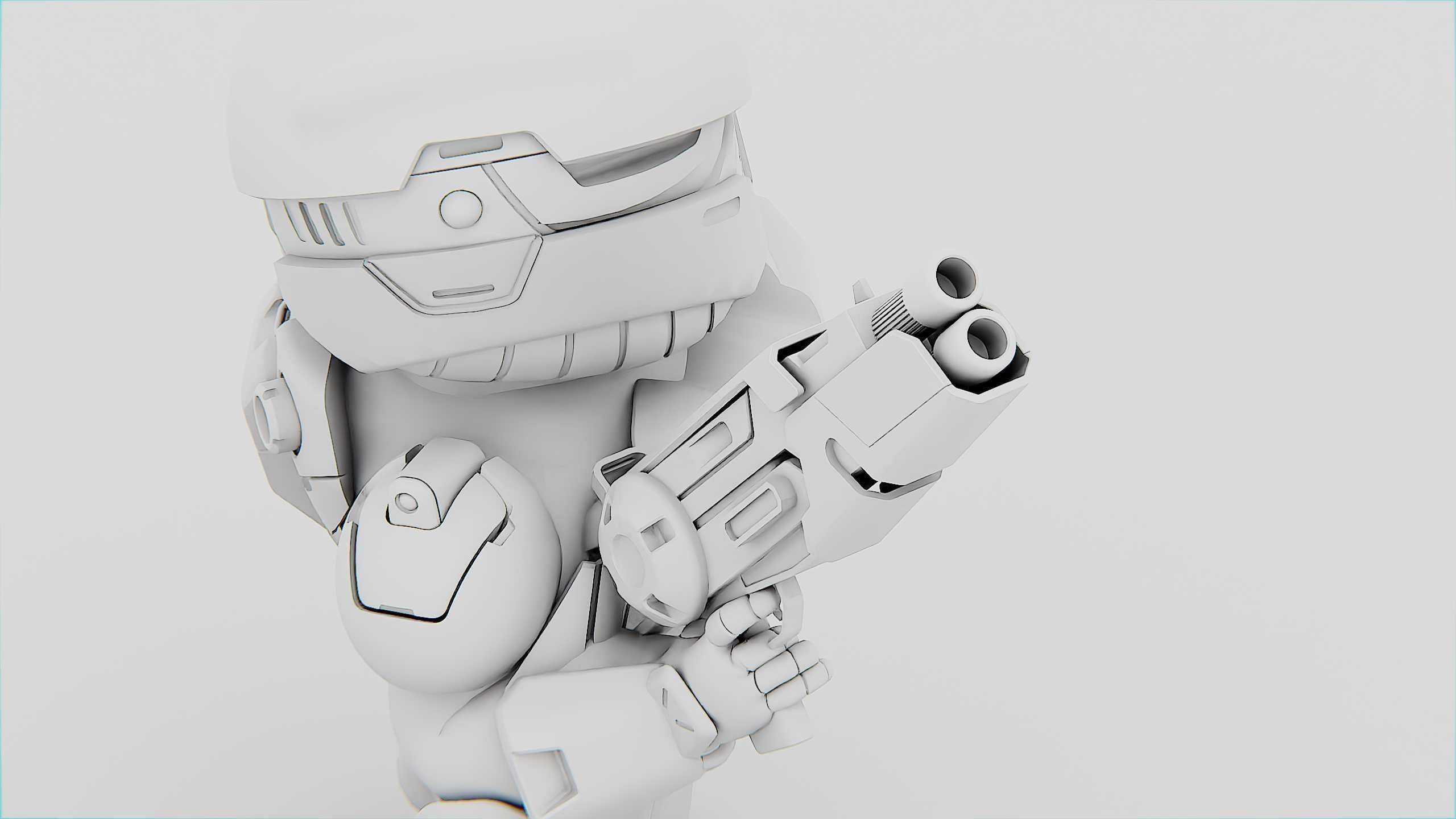 CYBER SOLDIER XC-700 Rigged for Unreal Engine - Unity - MIXAMO 3D model_33