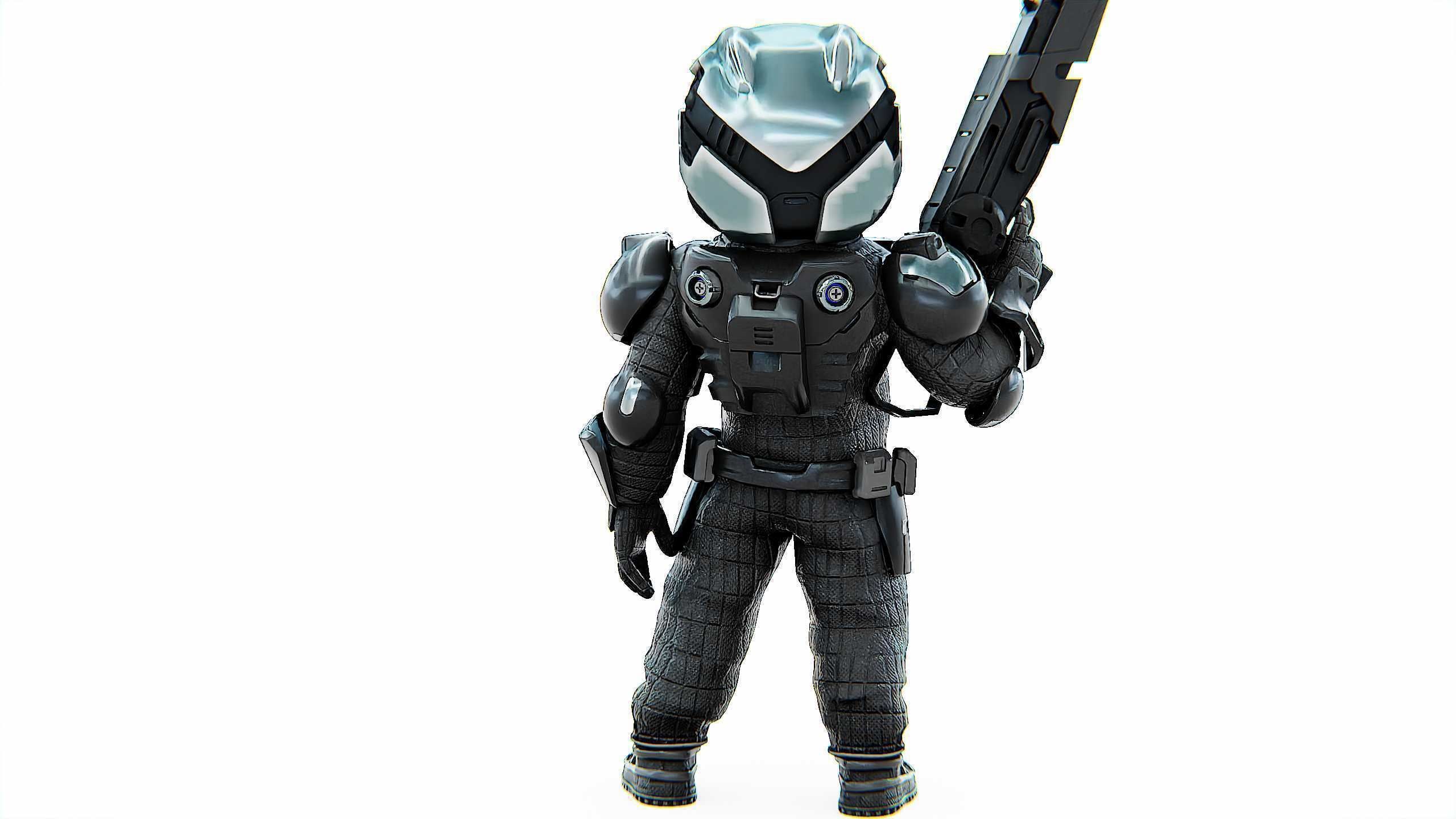 CYBER SOLDIER XC-700 Rigged for Unreal Engine - Unity - MIXAMO 3D model_12