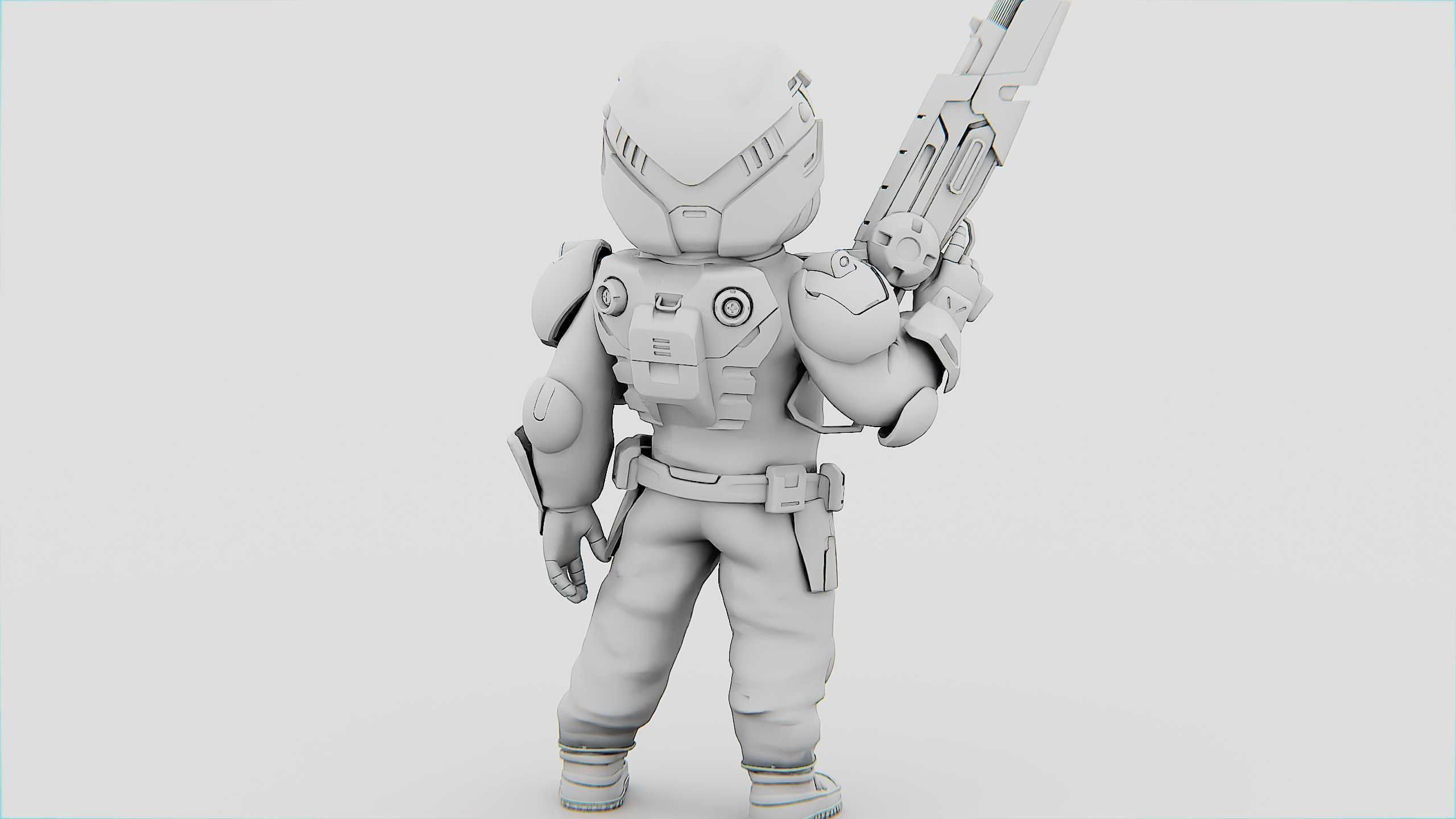 CYBER SOLDIER XC-700 Rigged for Unreal Engine - Unity - MIXAMO 3D model_32
