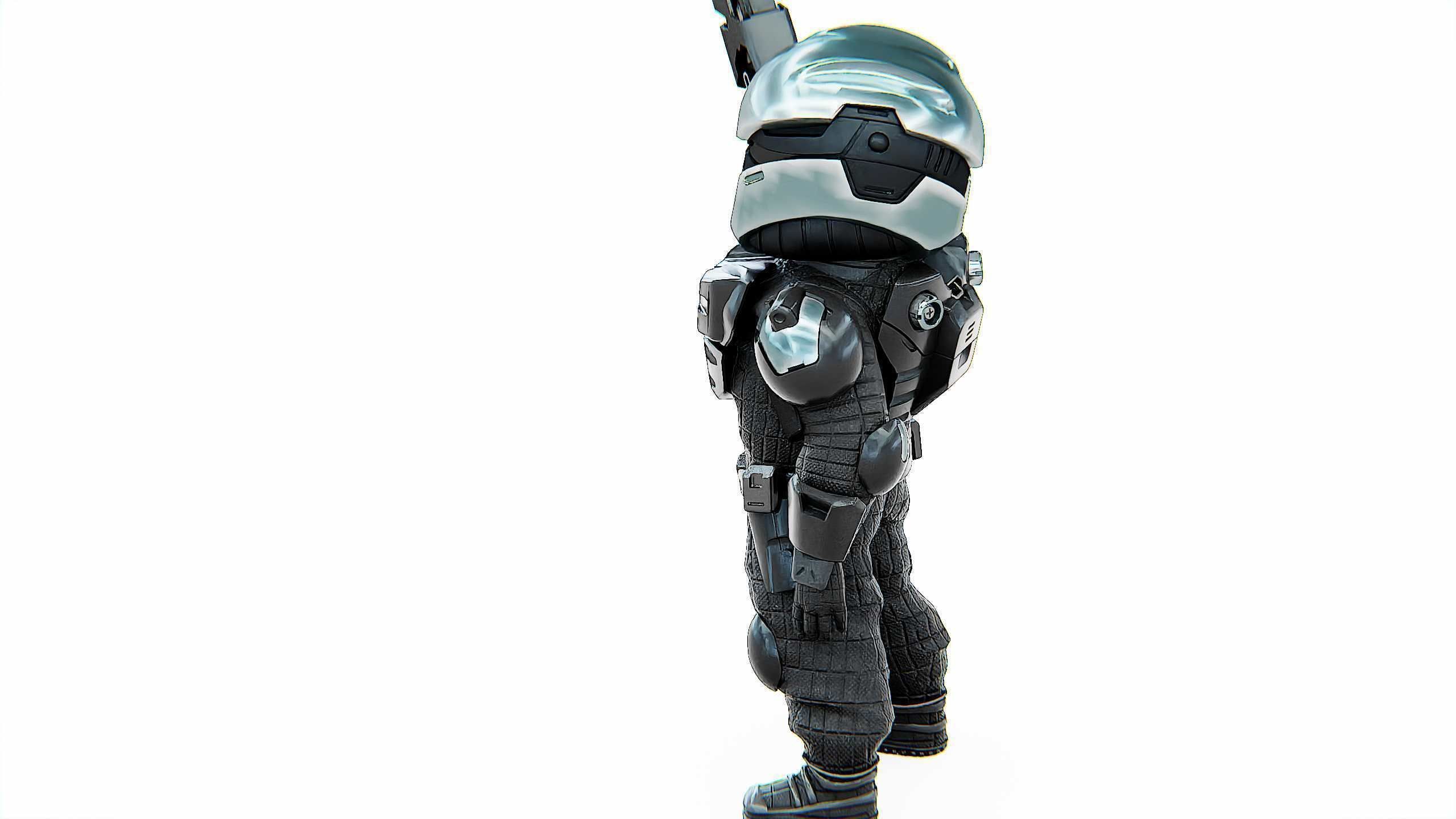 CYBER SOLDIER XC-700 Rigged for Unreal Engine - Unity - MIXAMO 3D model_16