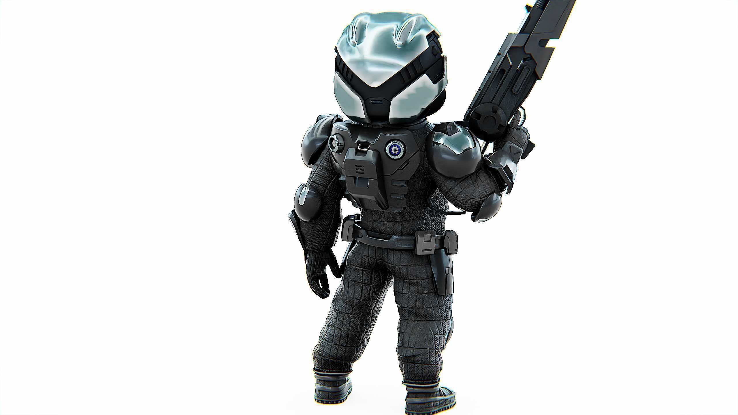 CYBER SOLDIER XC-700 Rigged for Unreal Engine - Unity - MIXAMO 3D model_11