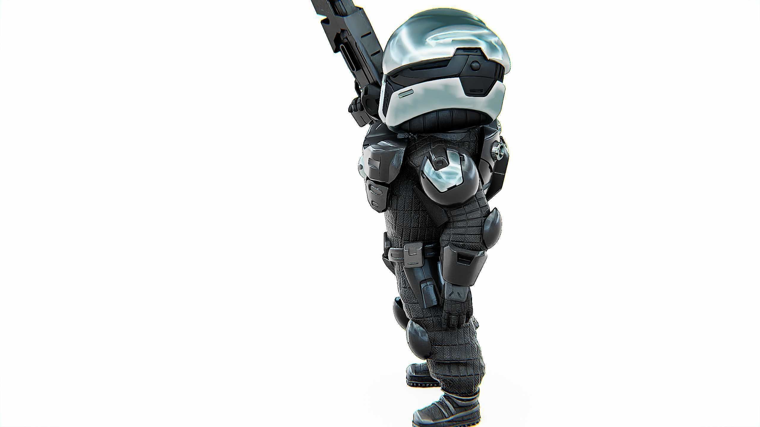 CYBER SOLDIER XC-700 Rigged for Unreal Engine - Unity - MIXAMO 3D model_17